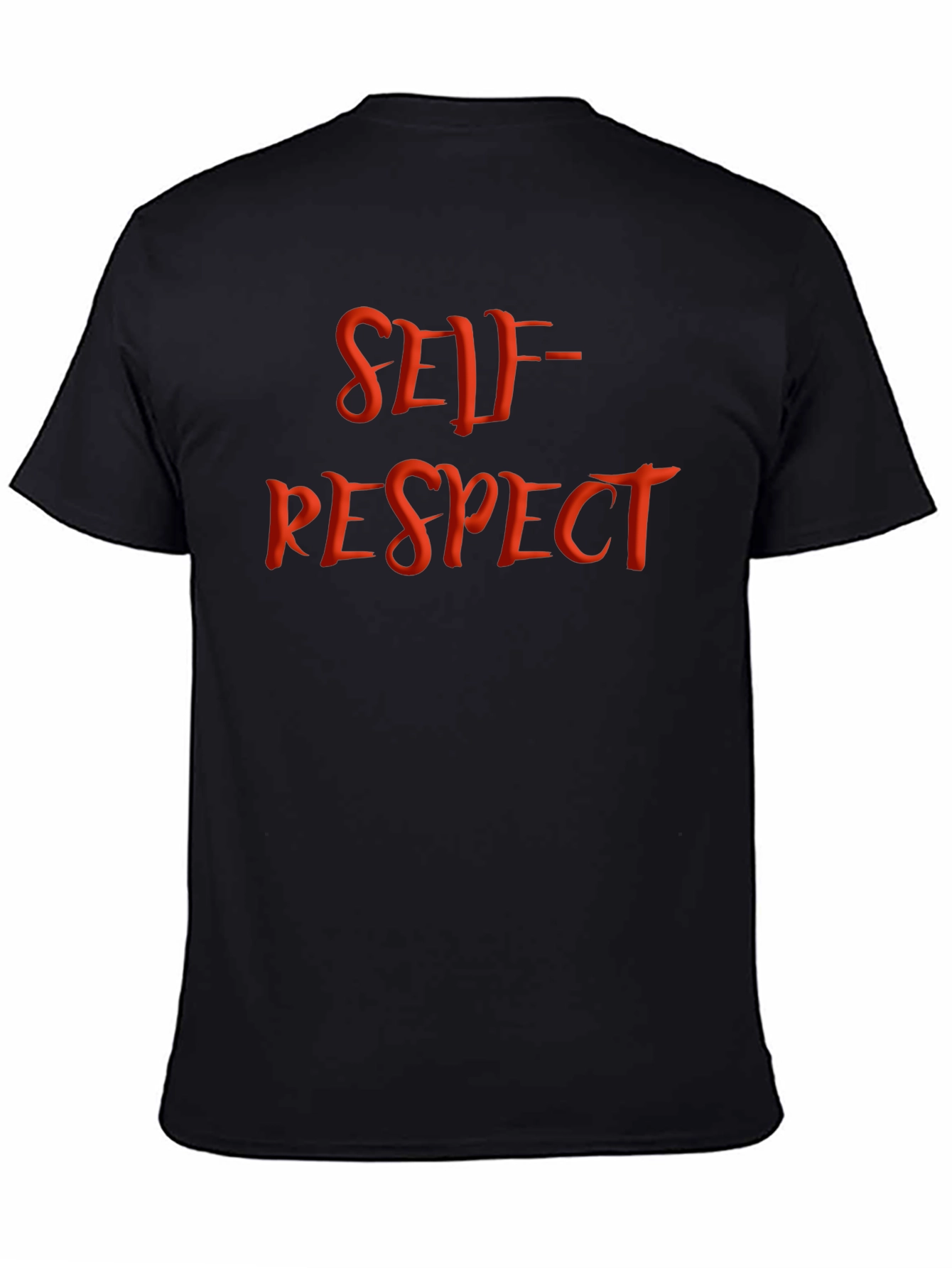 Self-Respect Graphic Tee - Black Cotton Blend Shirt