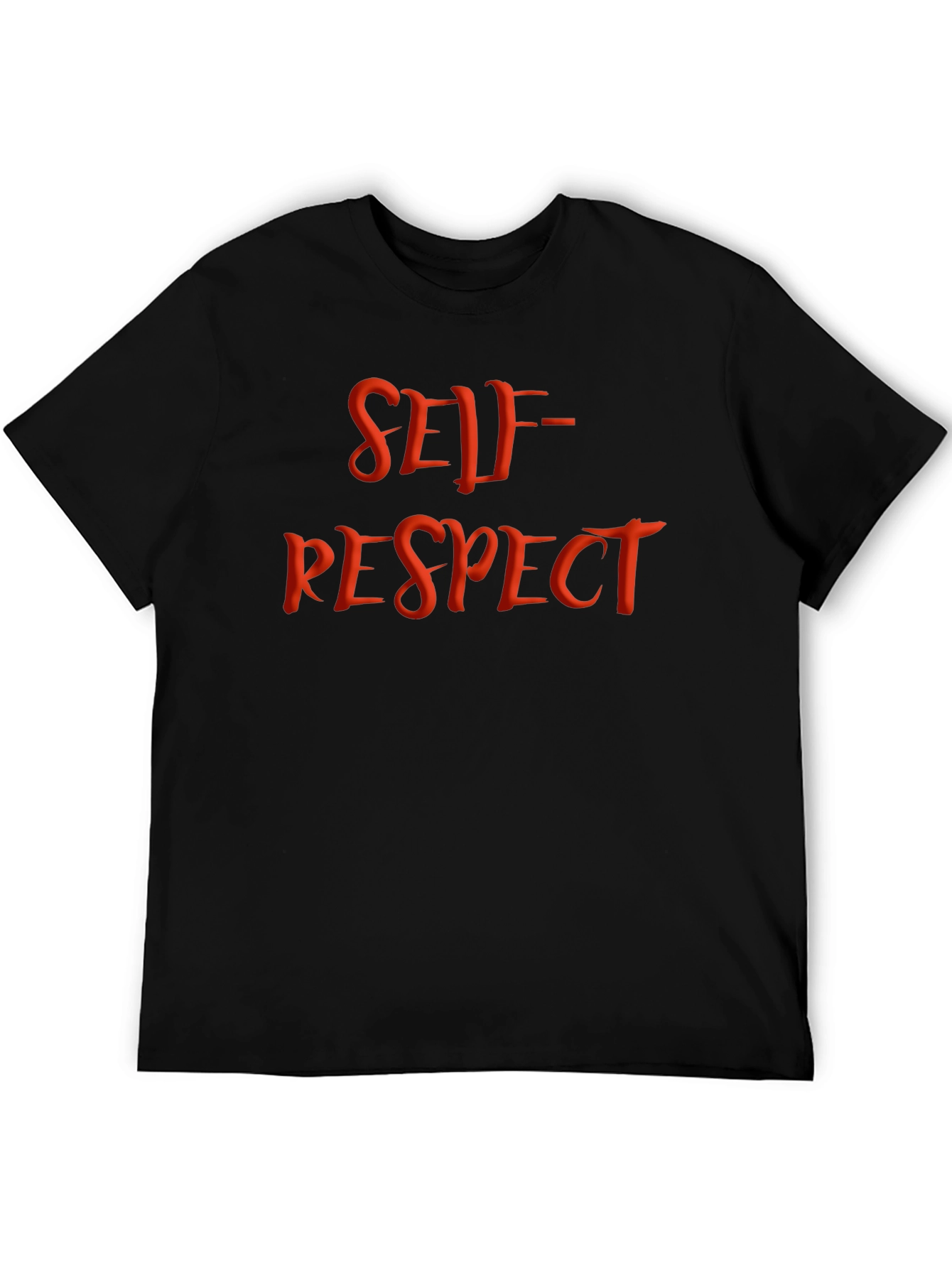 Self-Respect Graphic Tee - Black Cotton Blend Shirt