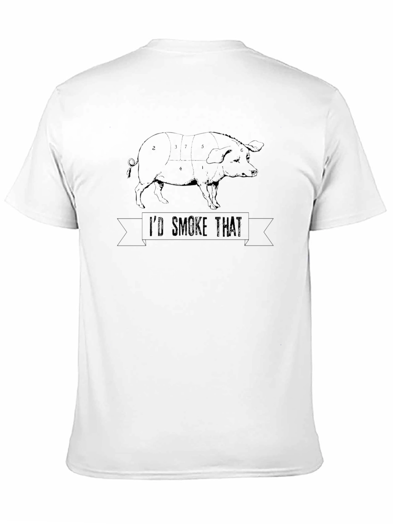 Id Smoke That Pig Black T-Shirt BBQ Grilling Meat