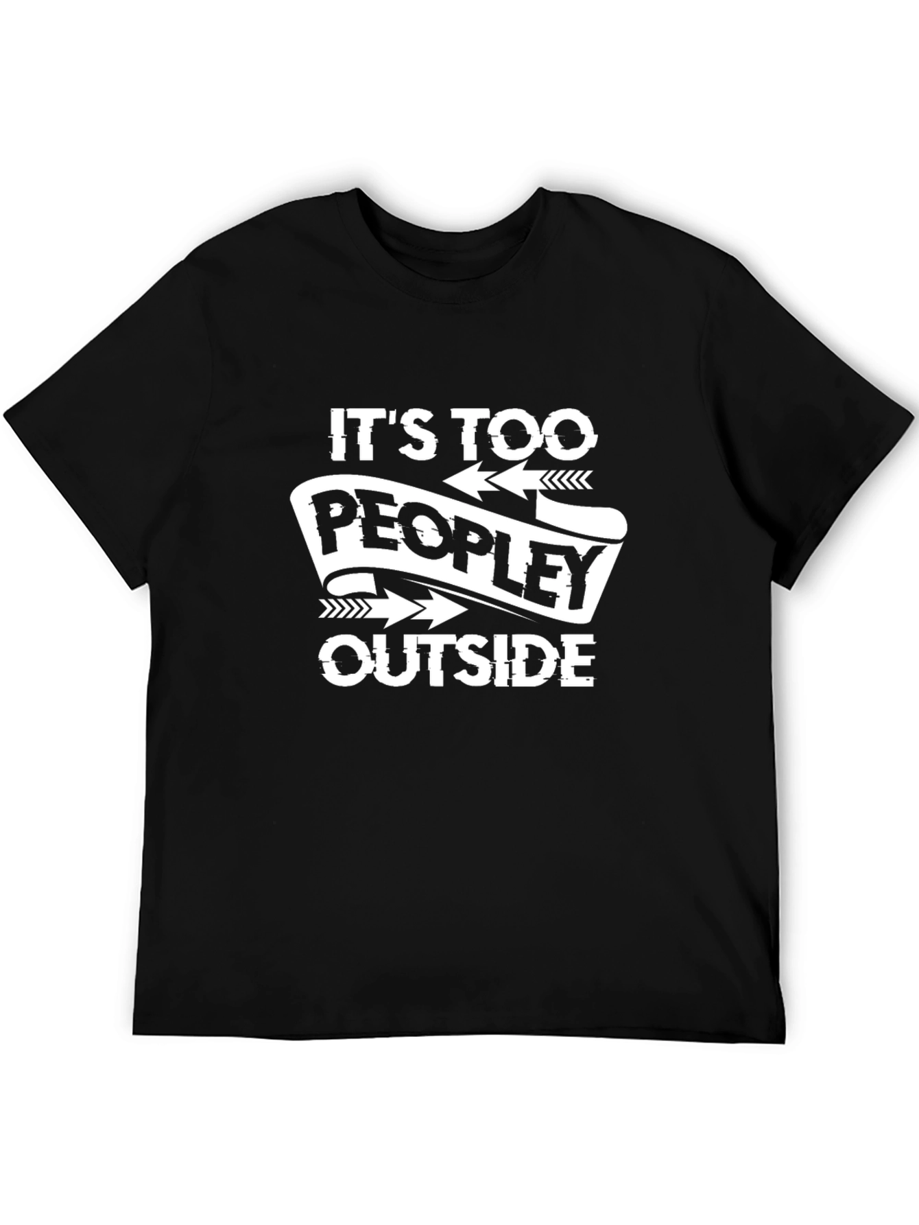 Too Peopley Outside Black T-Shirt