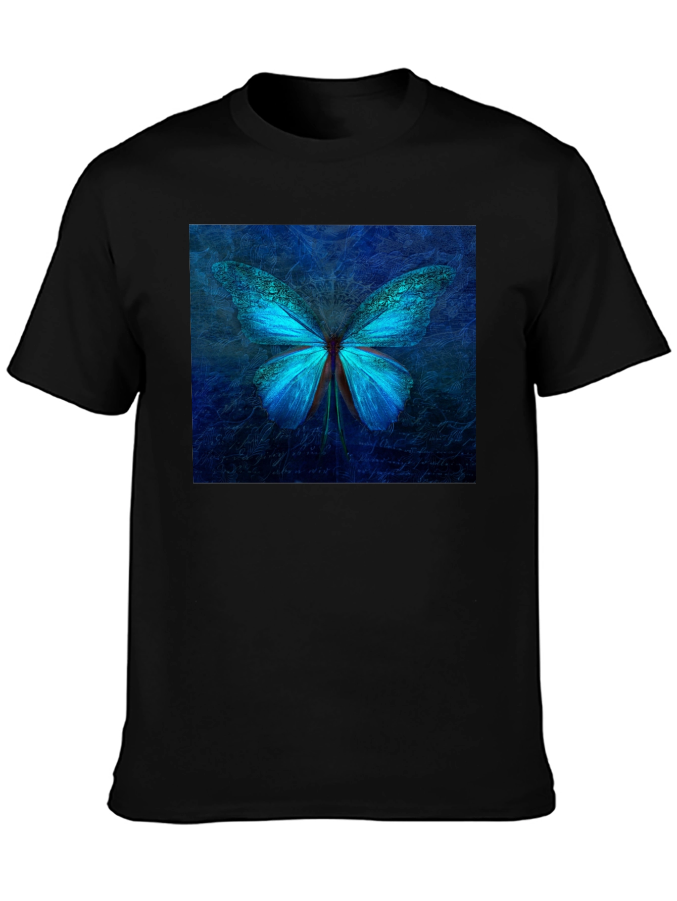 Butterfly Graphic Tee - Stylish Black Cotton T-Shirt