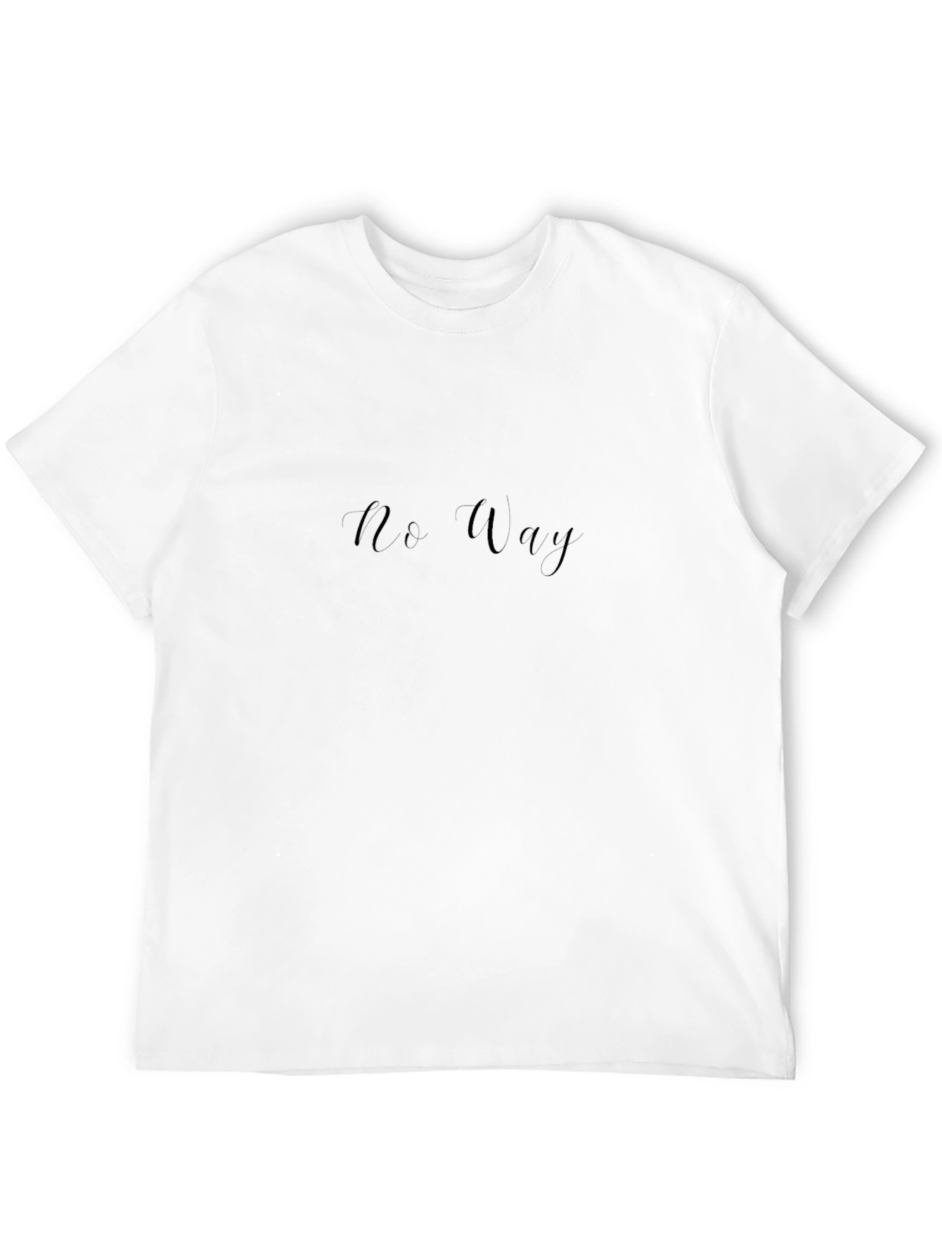 Black T-Shirt - No Way Subtle Design Casual Wear