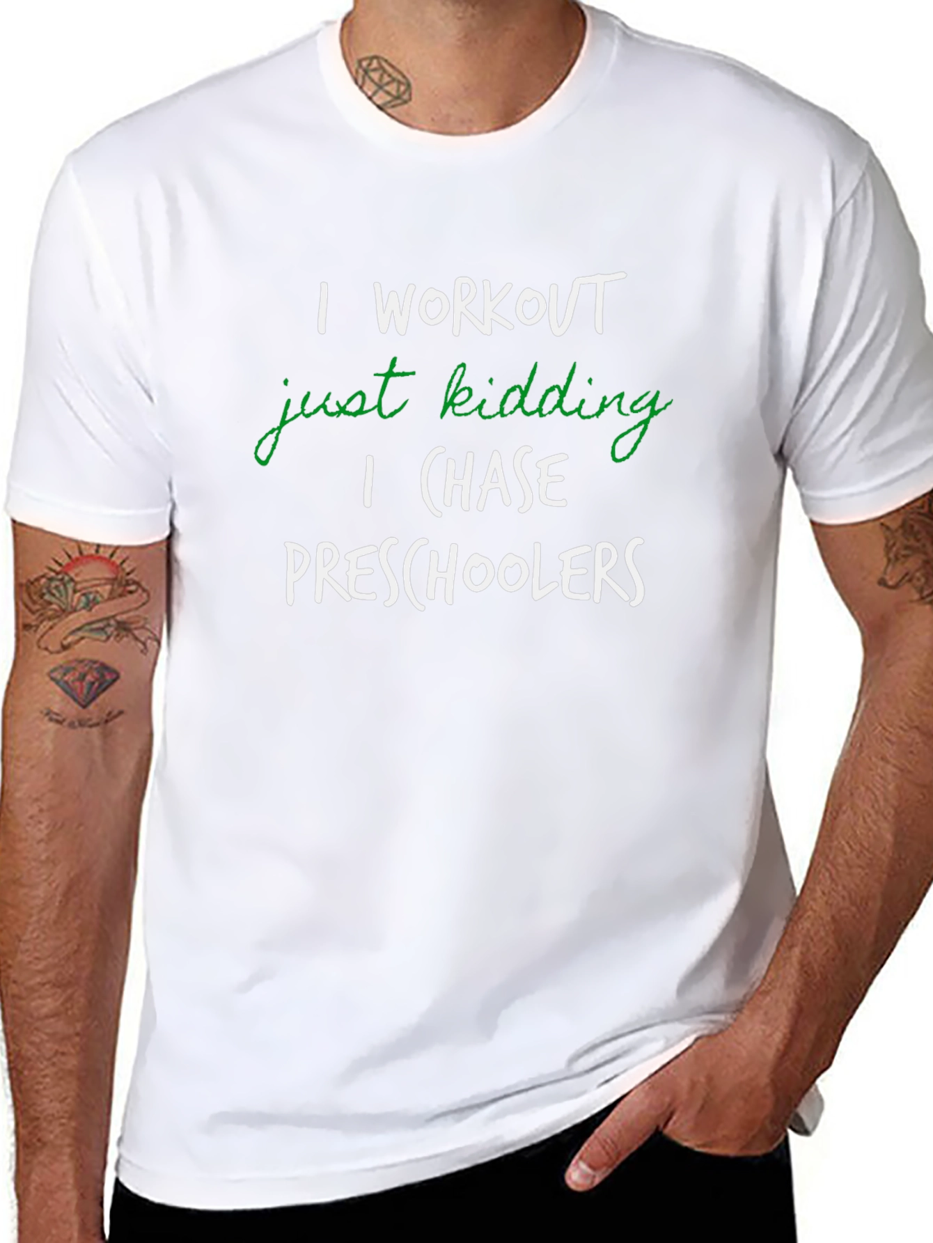 I Workout Just Kidding T-Shirt Funny Teacher Tee