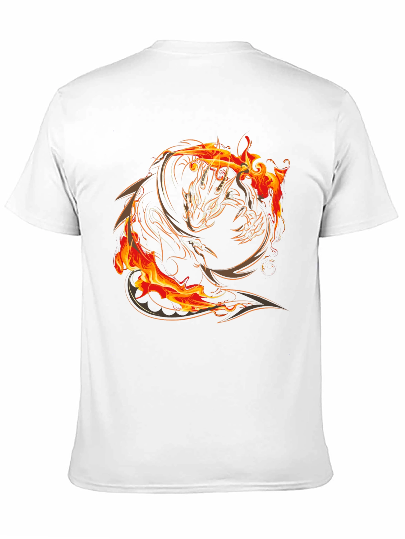 Fiery Dragon Graphic Black T-Shirt