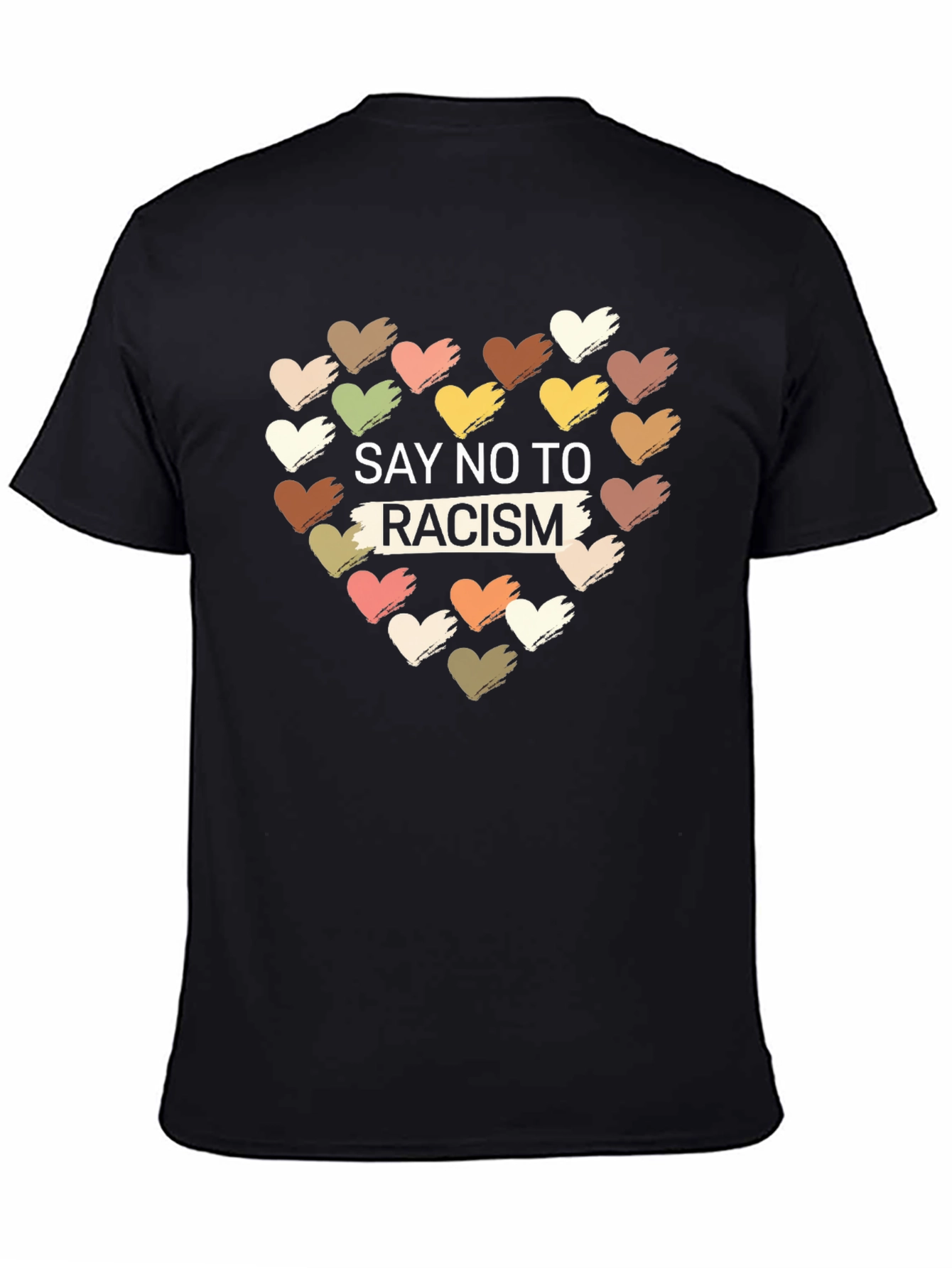 Say No to Racism T-Shirt - Unity Heart Design