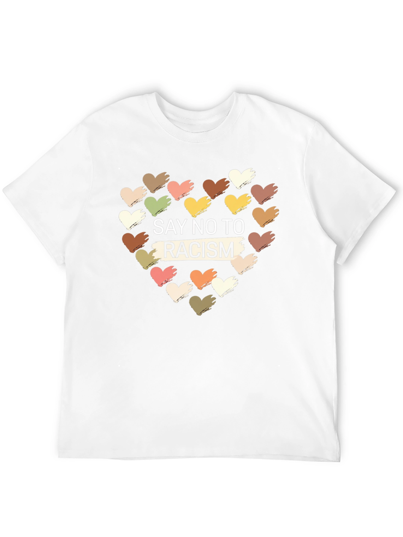 Say No to Racism T-Shirt - Unity Heart Design