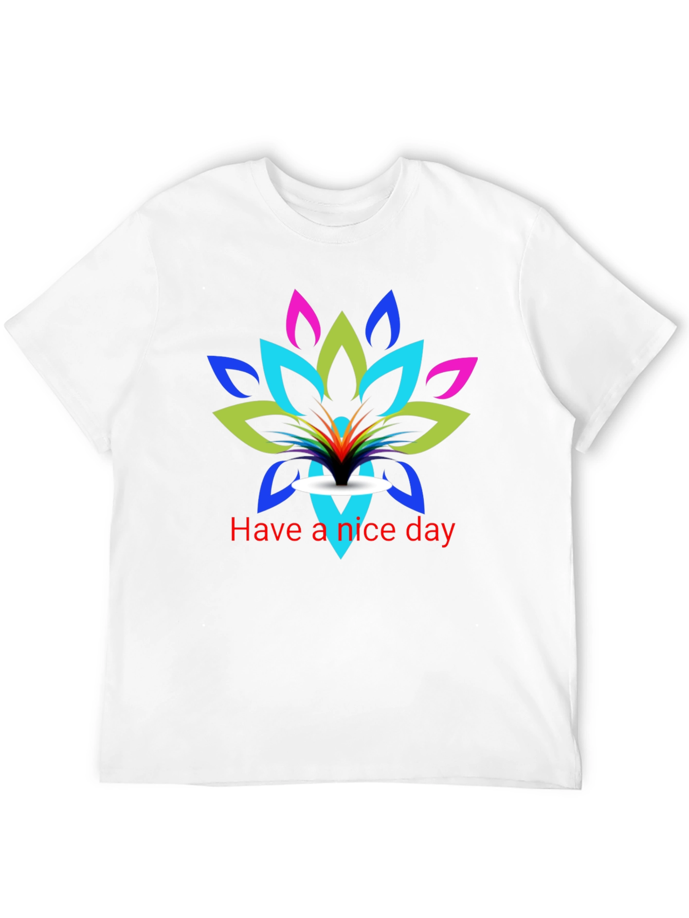 Vibrant Lotus Flower Graphic Print Tee