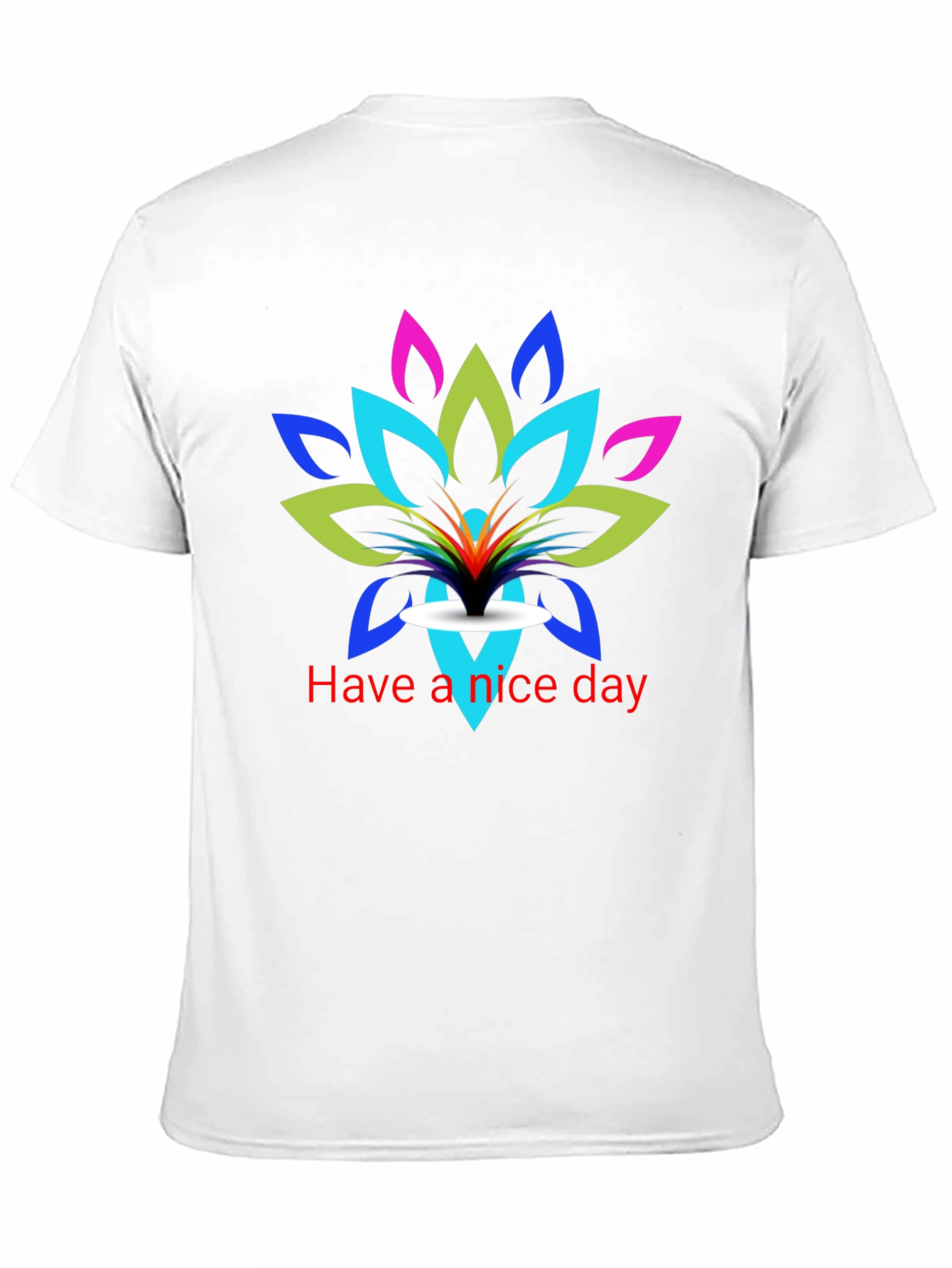 Vibrant Lotus Flower Graphic Print Tee