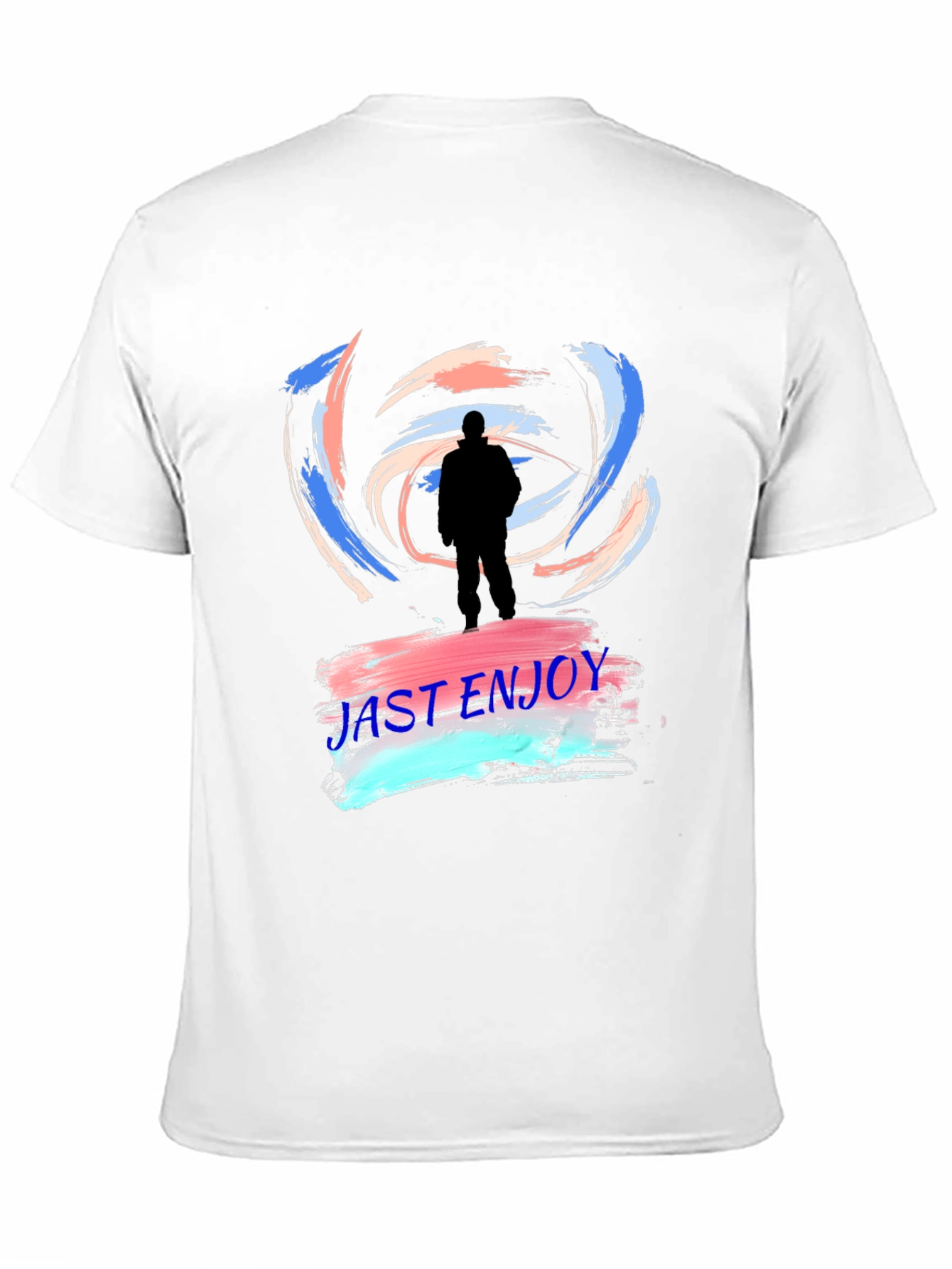 Just Enjoy Black Graphic Tee - Trendy Casual Wear