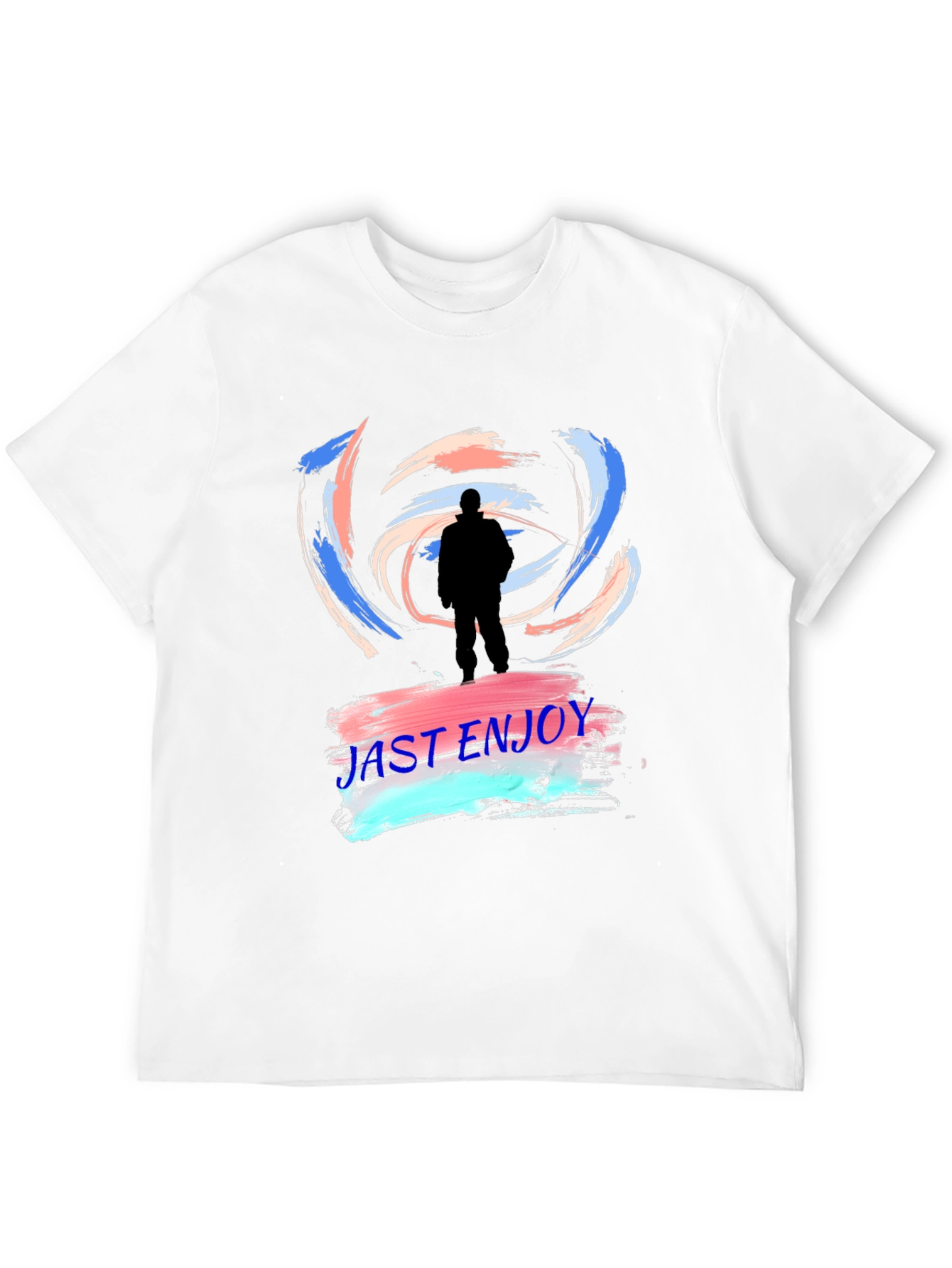 Just Enjoy Black Graphic Tee - Trendy Casual Wear