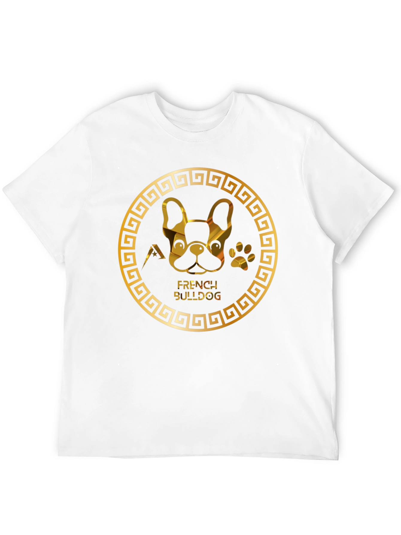 Gold French Bulldog T-Shirt – Elegant Dog Lover Graphic Tee