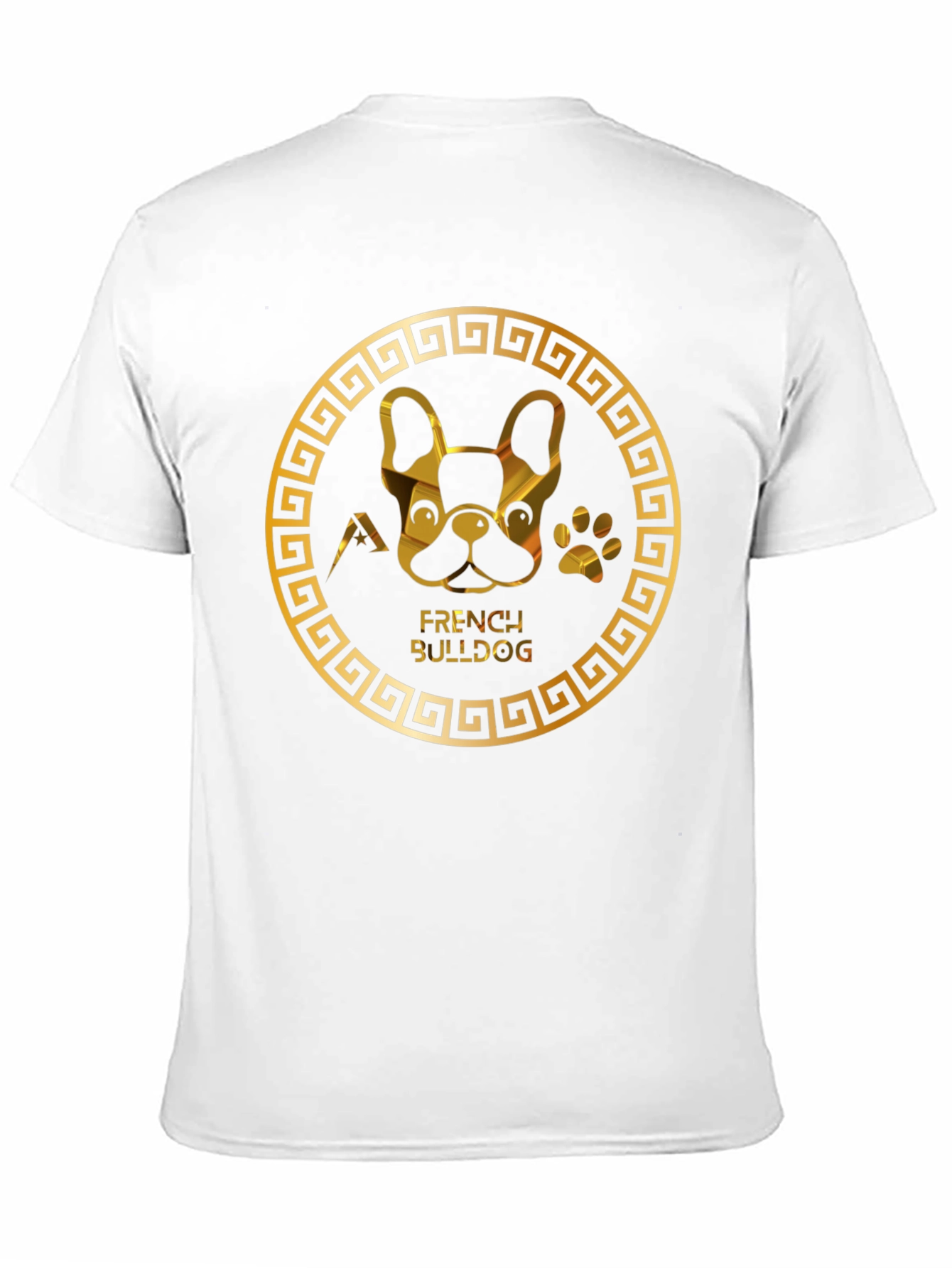 Gold French Bulldog T-Shirt – Elegant Dog Lover Graphic Tee