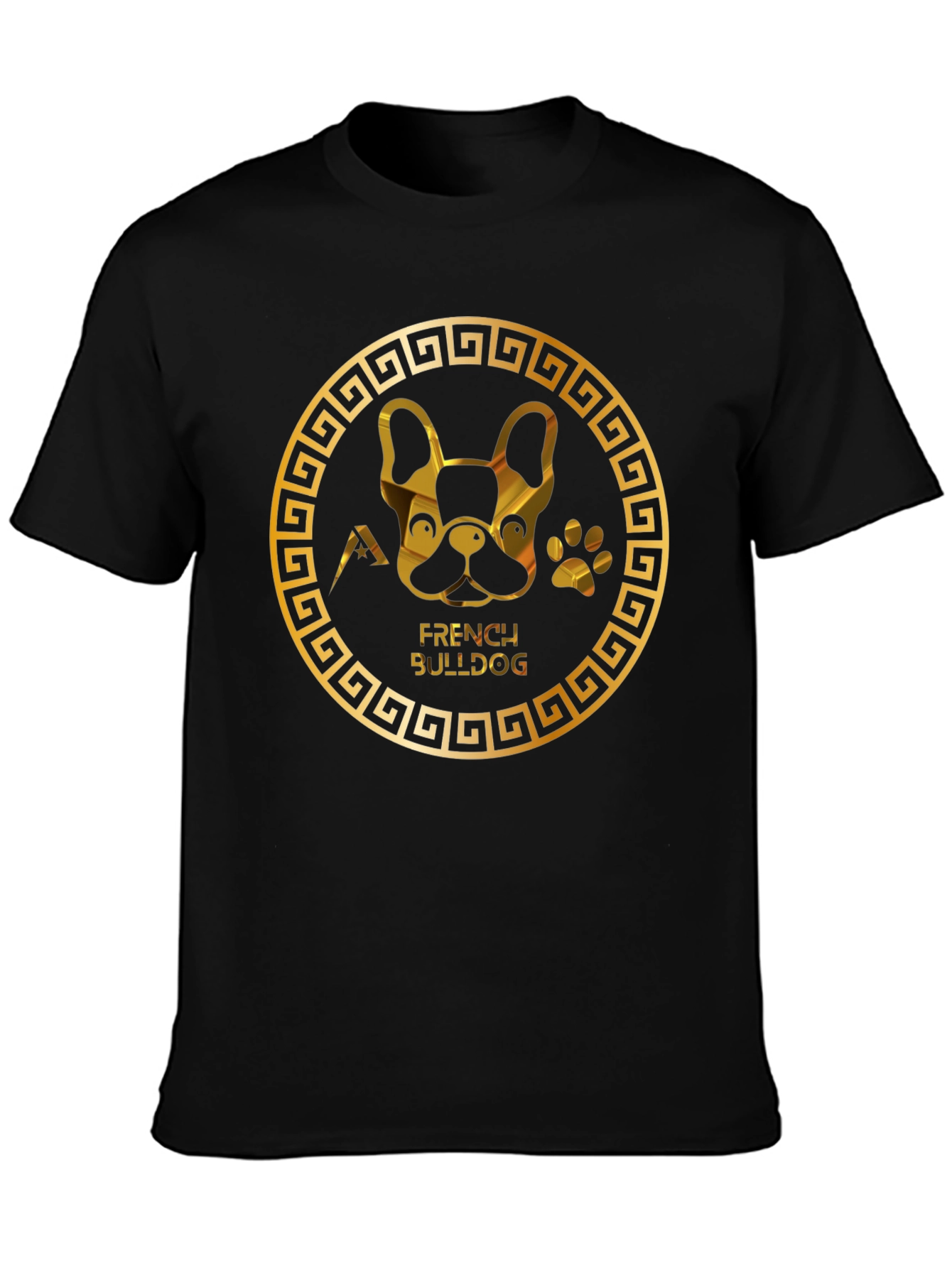 Gold French Bulldog T-Shirt – Elegant Dog Lover Graphic Tee
