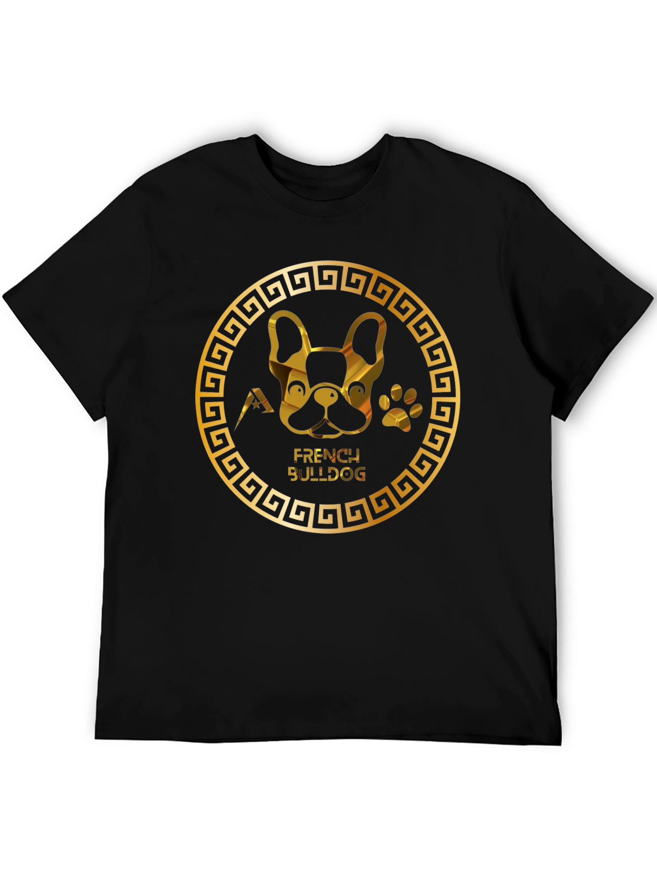 Gold French Bulldog T-Shirt – Elegant Dog Lover Graphic Tee