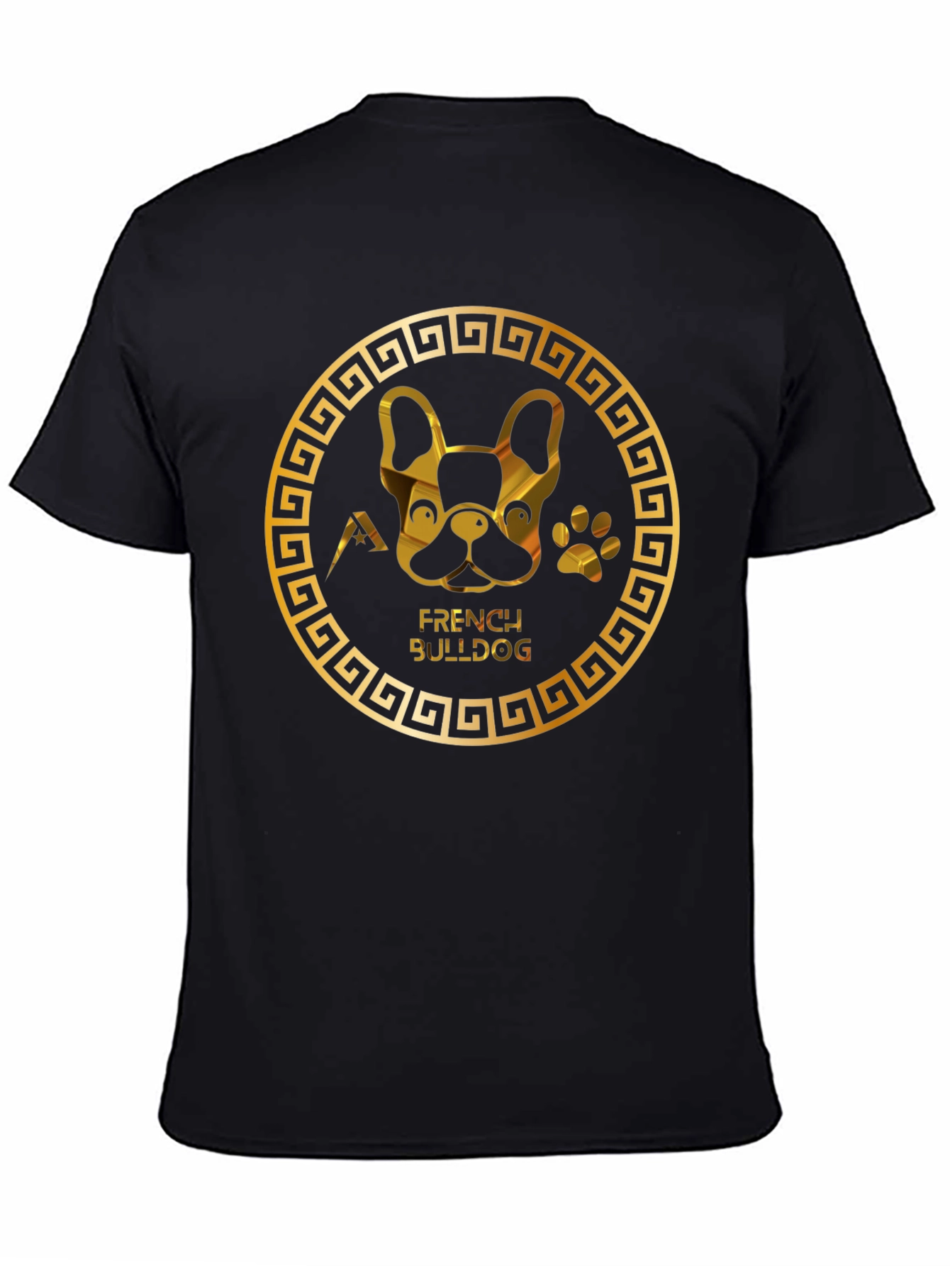 Gold French Bulldog T-Shirt – Elegant Dog Lover Graphic Tee