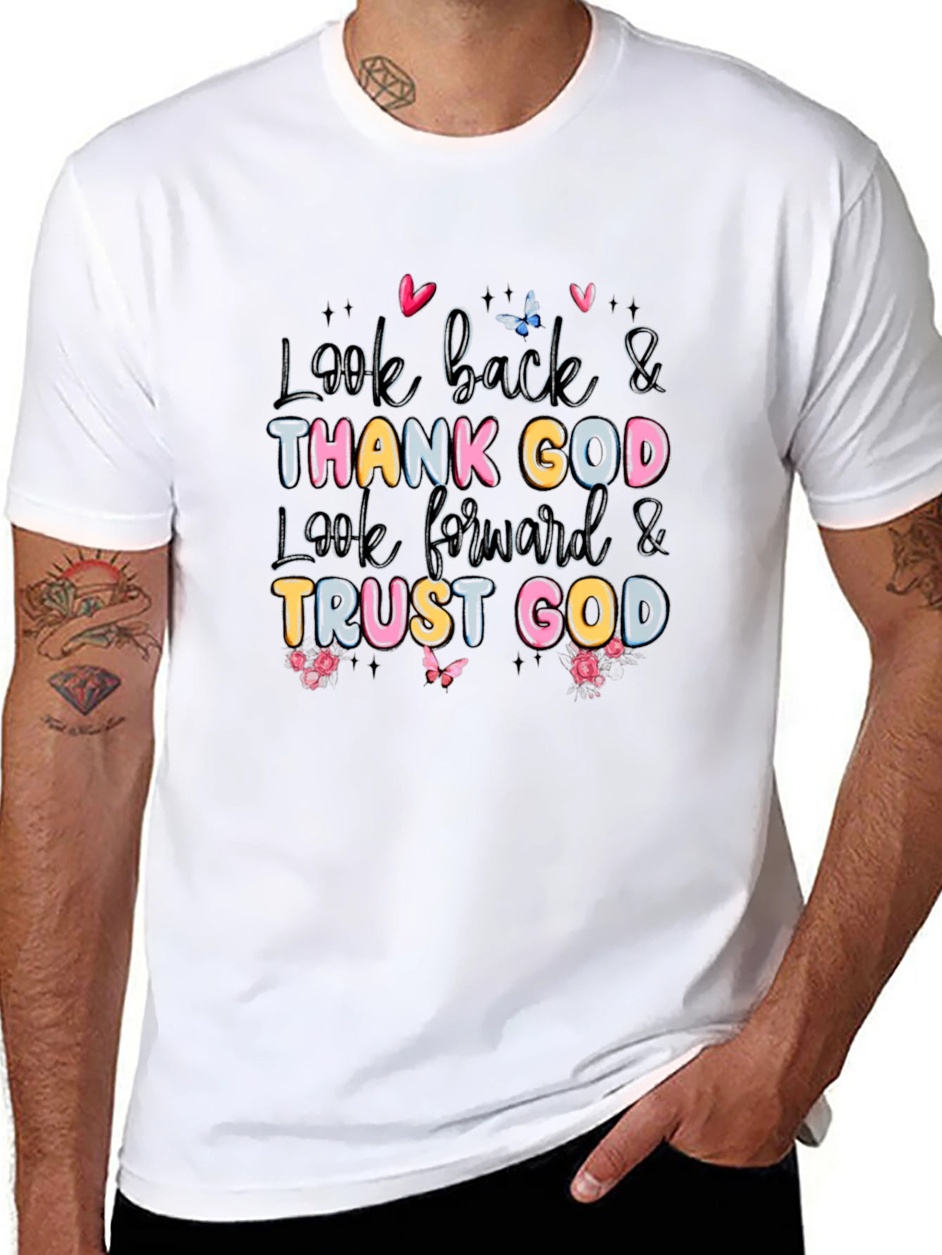 Look Back & Thank God Black T-Shirt