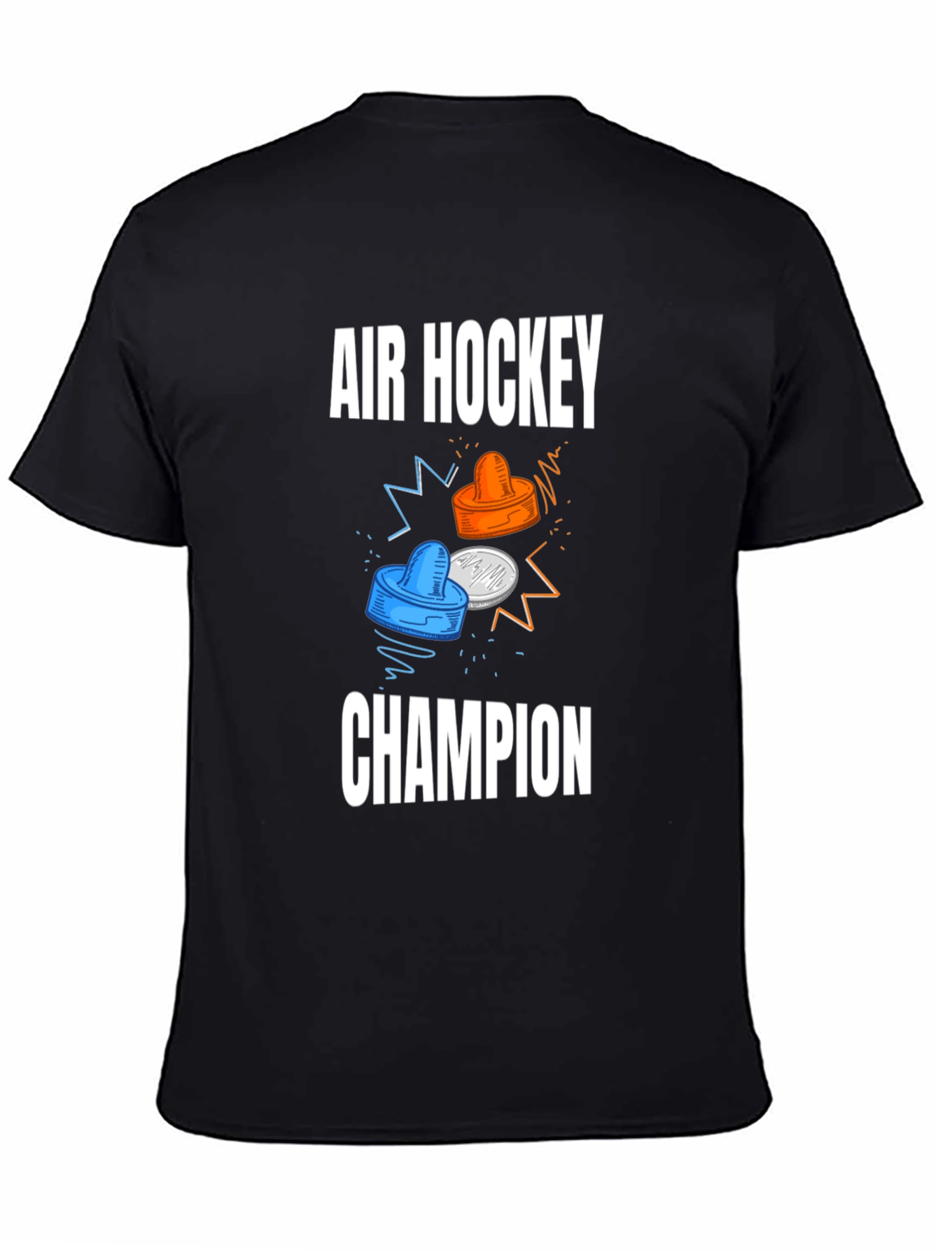 Air Hockey Champion Black T-Shirt