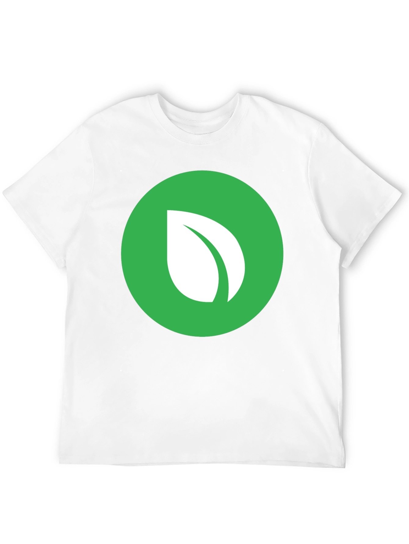 Green Leaf Logo Black T-Shirt
