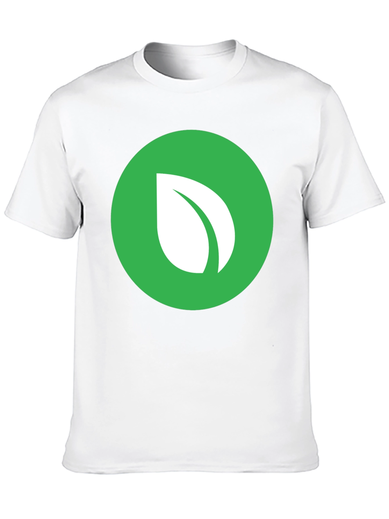 Green Leaf Logo Black T-Shirt
