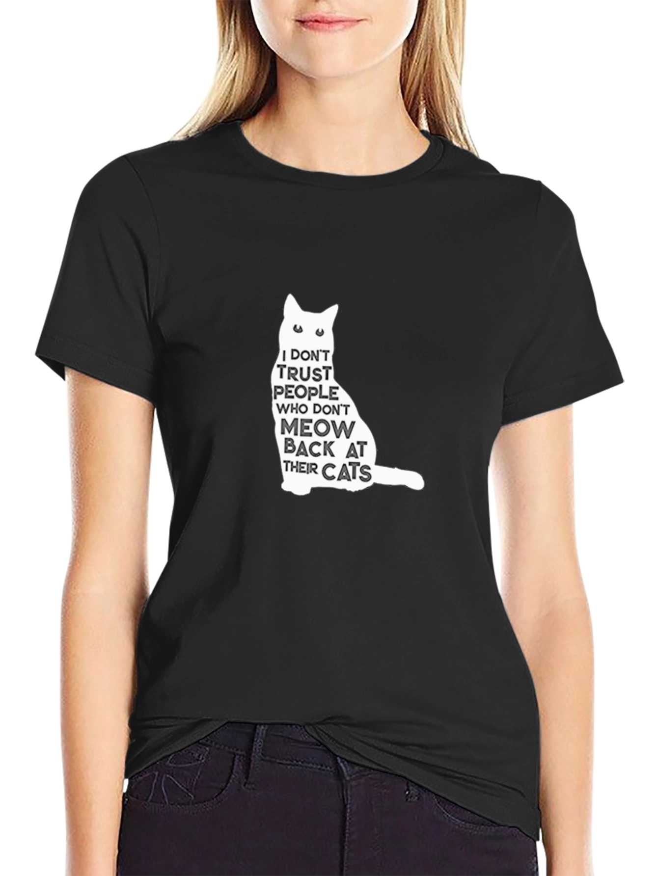 Funny Cat Lover Graphic Tee - Meow Back T-Shirt