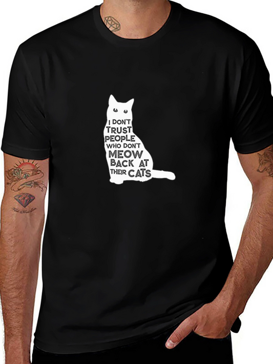 Funny Cat Lover Graphic Tee - Meow Back T-Shirt