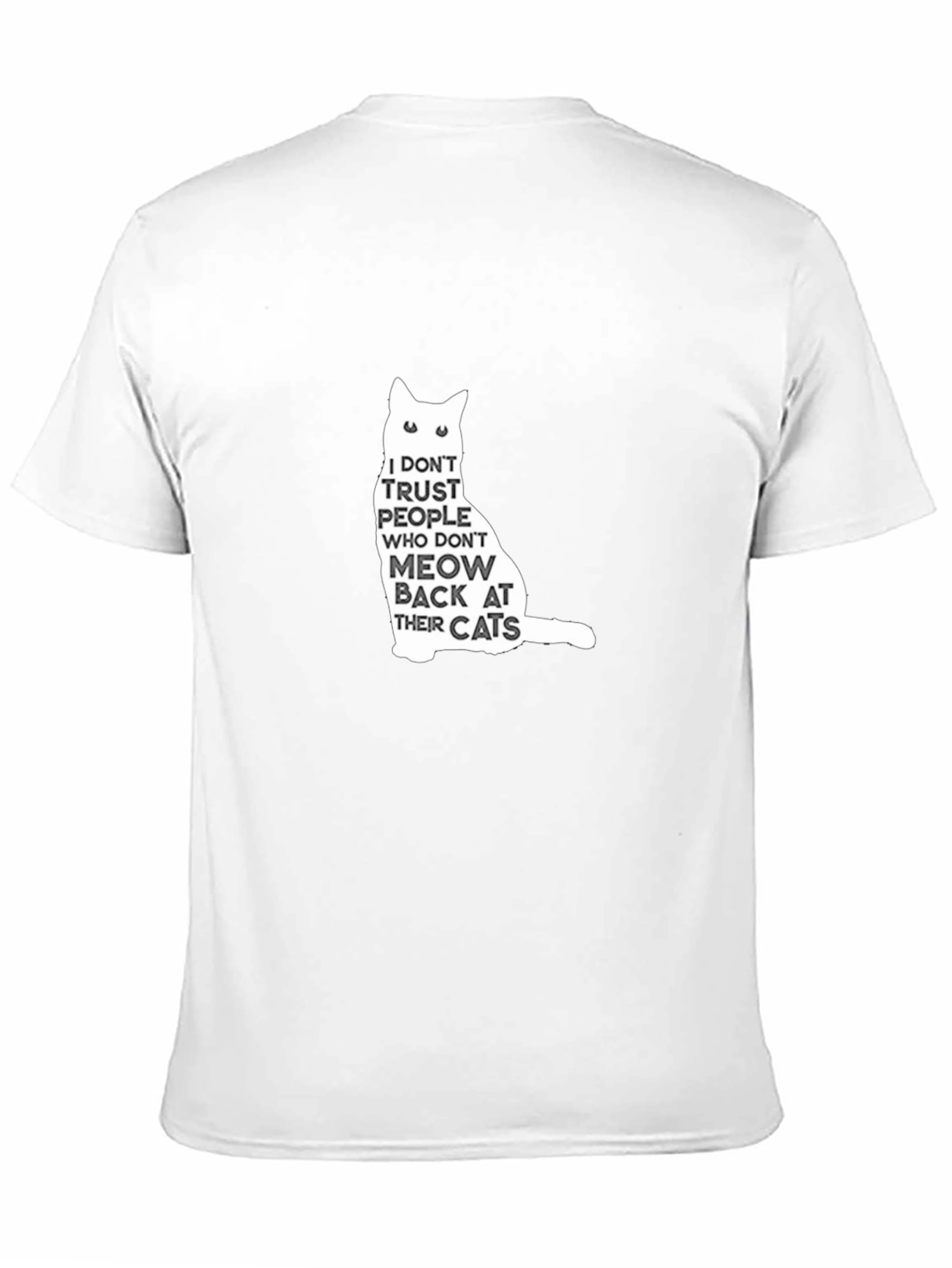 Funny Cat Lover Graphic Tee - Meow Back T-Shirt