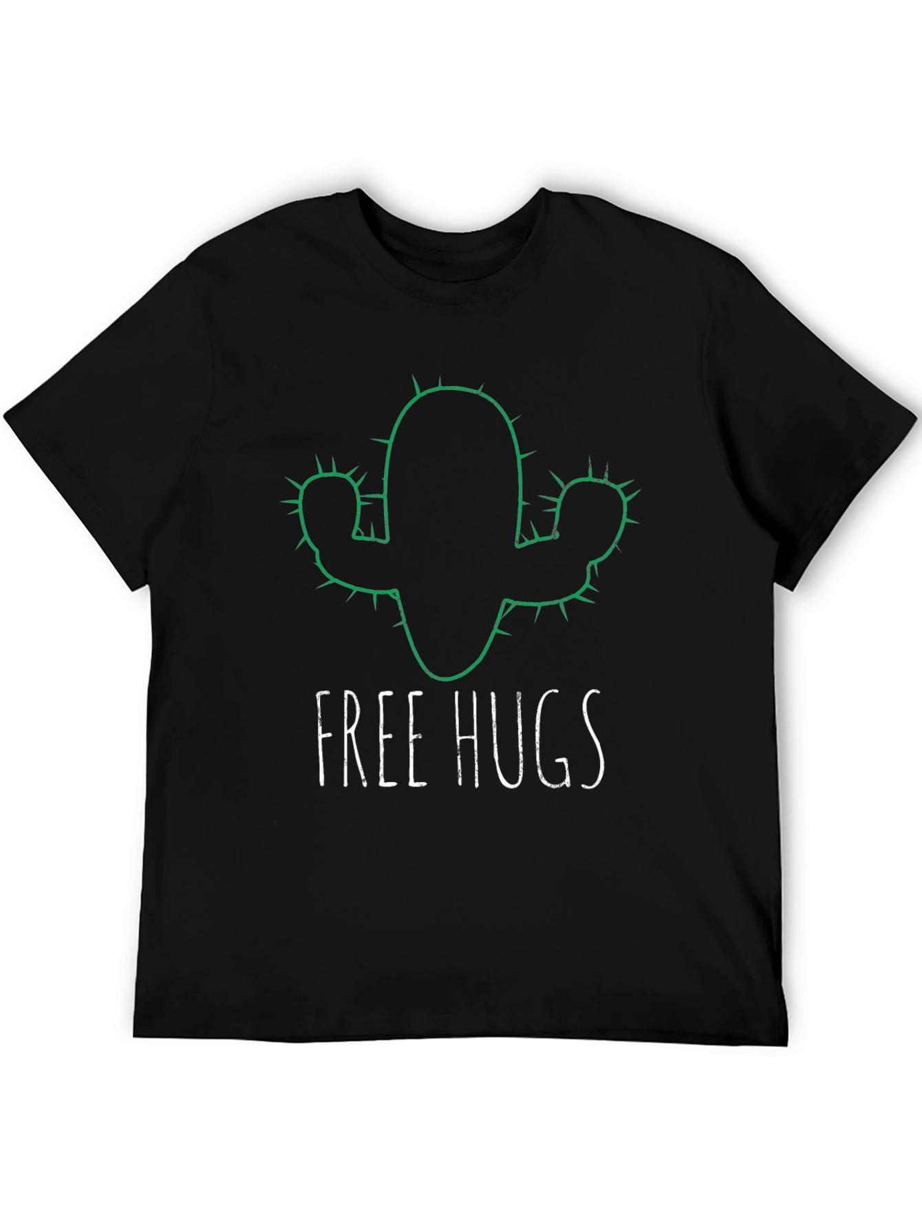 Free Hugs Cactus Graphic T-Shirt - Soft Cotton Tee