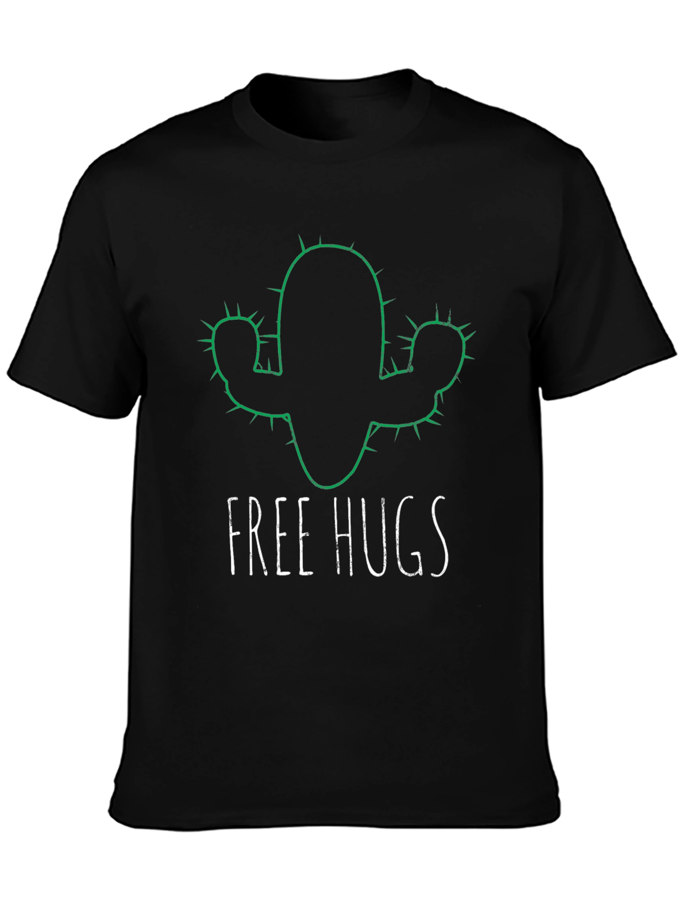 Free Hugs Cactus Graphic T-Shirt - Soft Cotton Tee