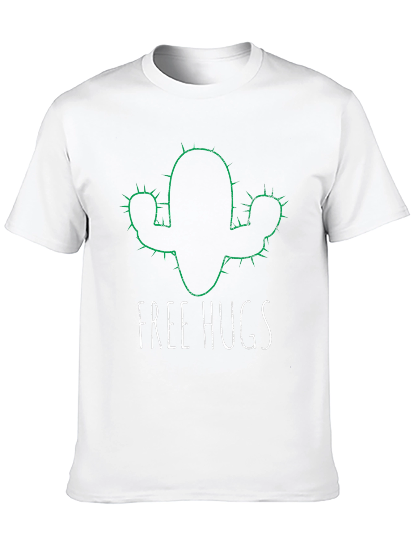 Free Hugs Cactus Graphic T-Shirt - Soft Cotton Tee