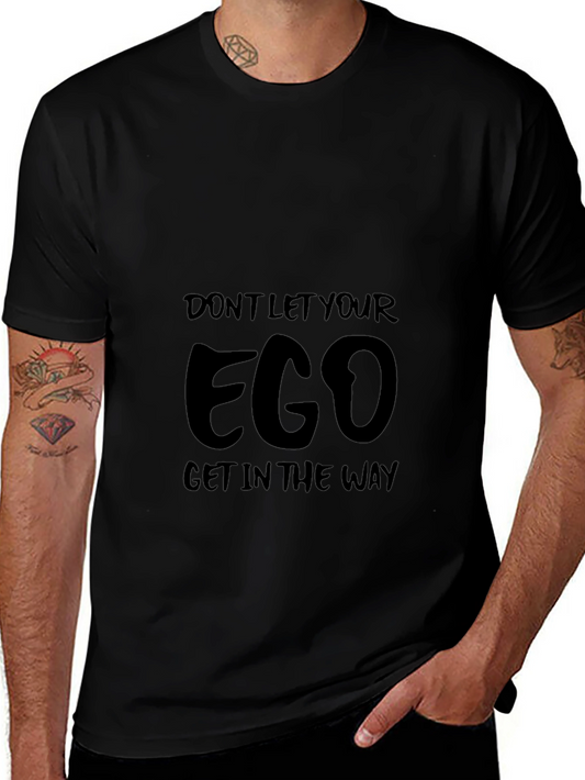 Ego Graphic T-Shirt - Black Casual Tee for Men
