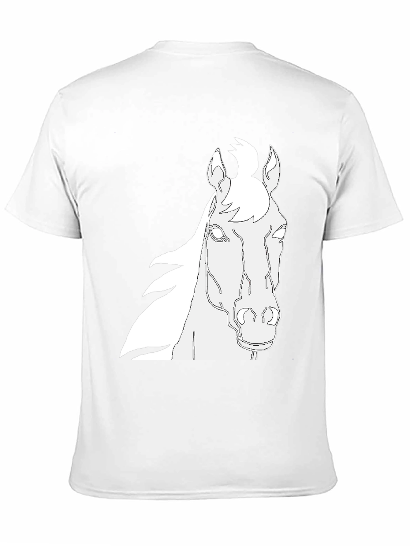Horse Outline Graphic Black T-Shirt