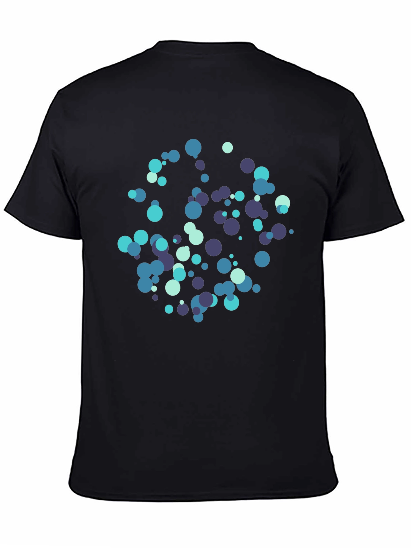 Abstract Dot Pattern Black T-Shirt