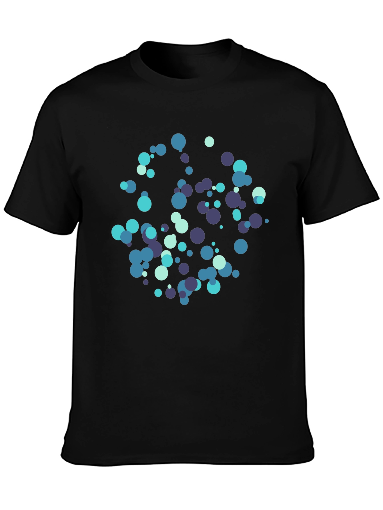 Abstract Dot Pattern Black T-Shirt