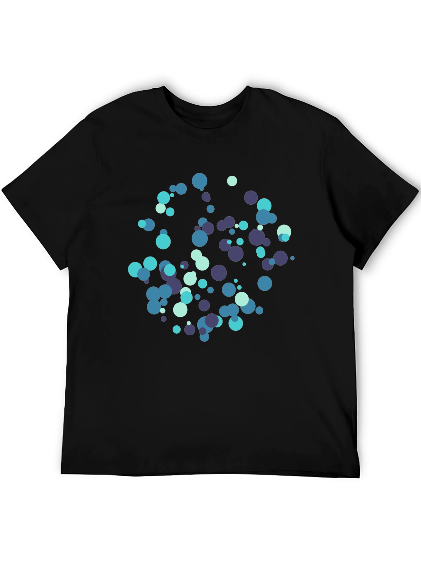 Abstract Dot Pattern Black T-Shirt
