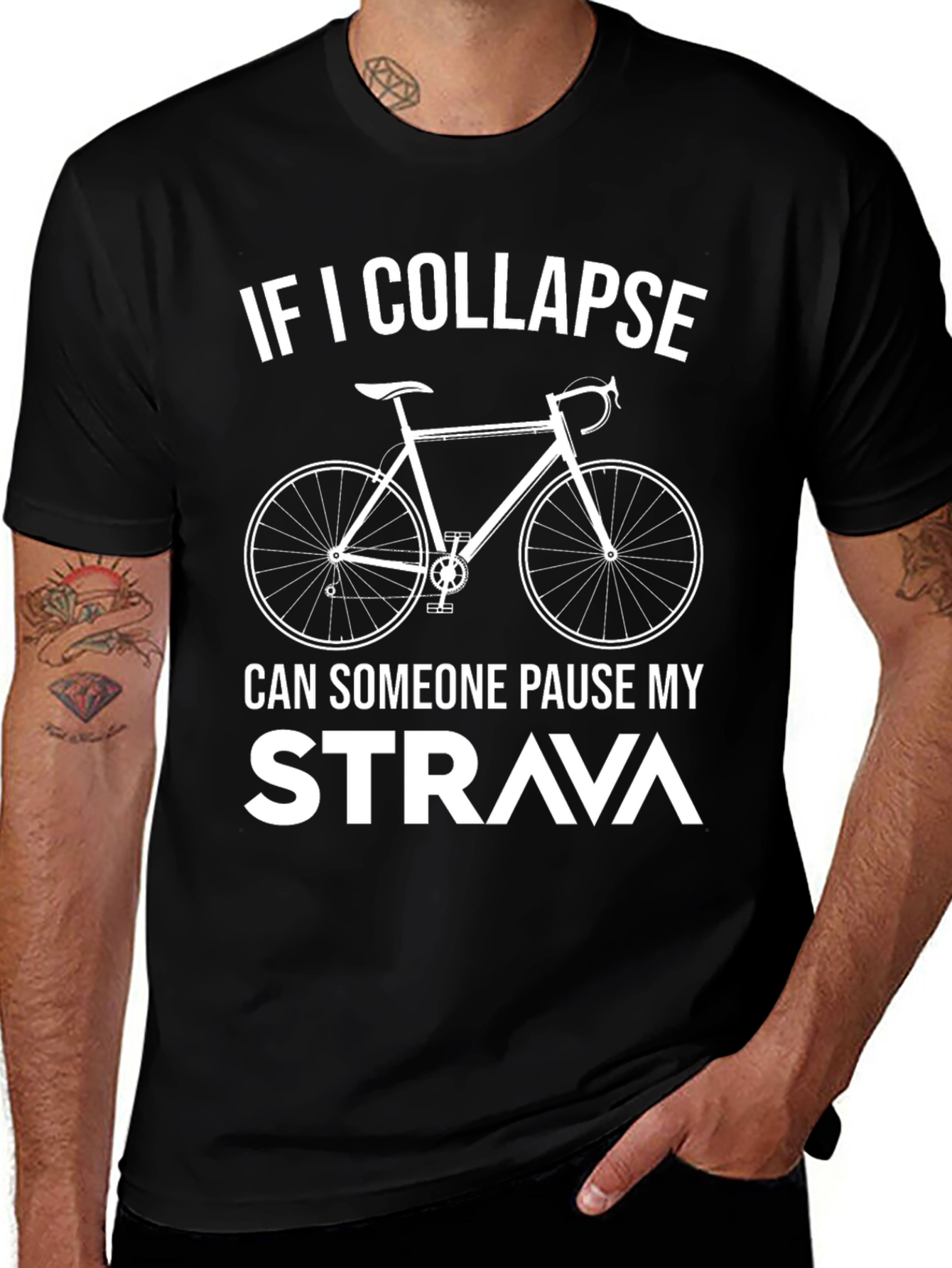 Cycling T-Shirt: If I Collapse Pause Strava!