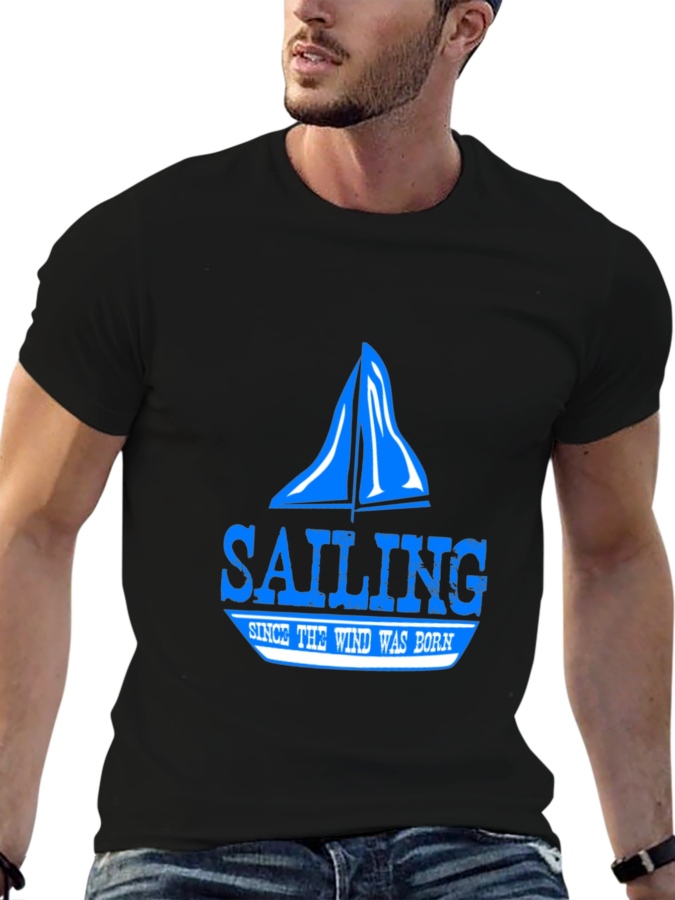Sailing Since the Wind Was Born Black T-Shirt