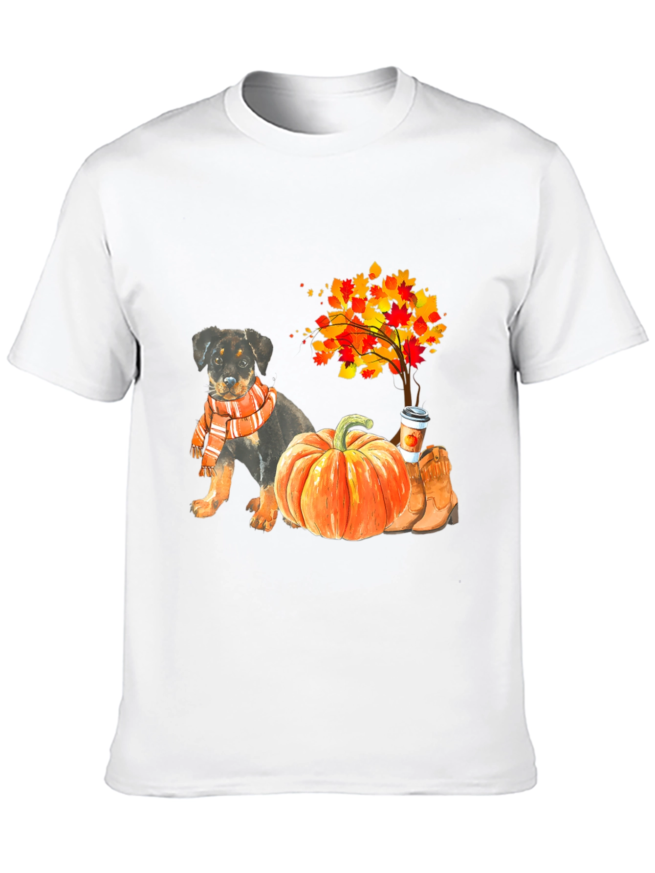 Fall Rottweiler Pumpkin T-Shirt