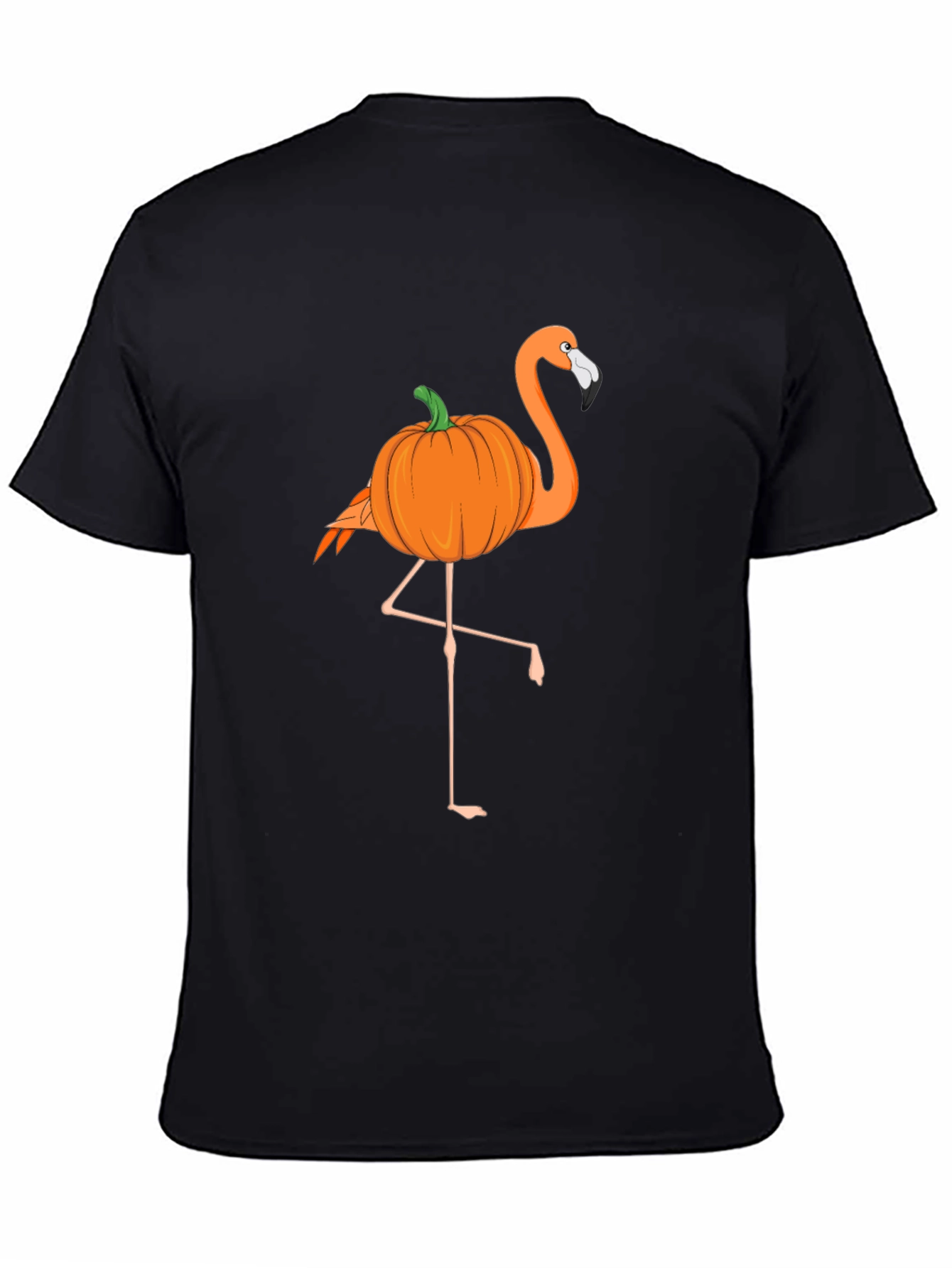 Halloween Pumpkin Flamingo T-Shirt