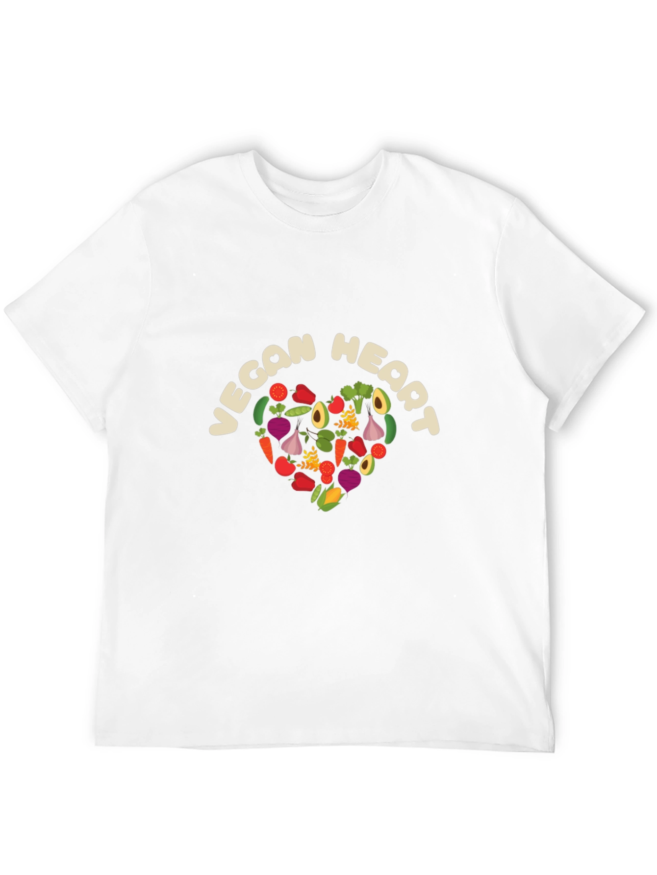 Vegan Heart Graphic Tee - Unisex Black T-Shirt