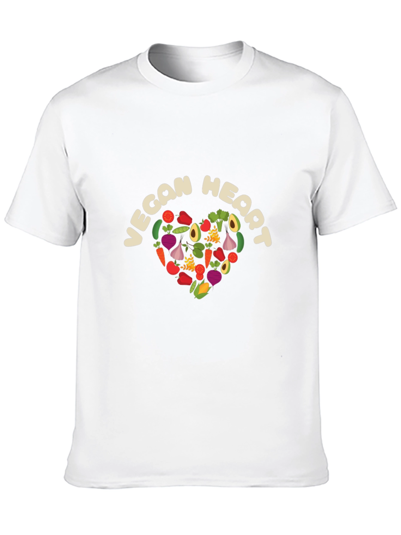Vegan Heart Graphic Tee - Unisex Black T-Shirt
