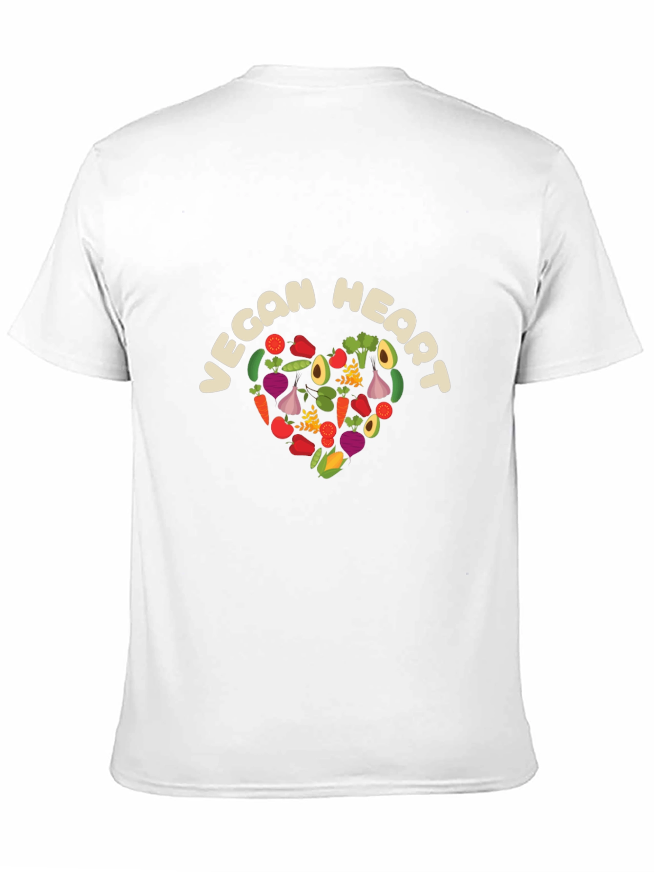Vegan Heart Graphic Tee - Unisex Black T-Shirt