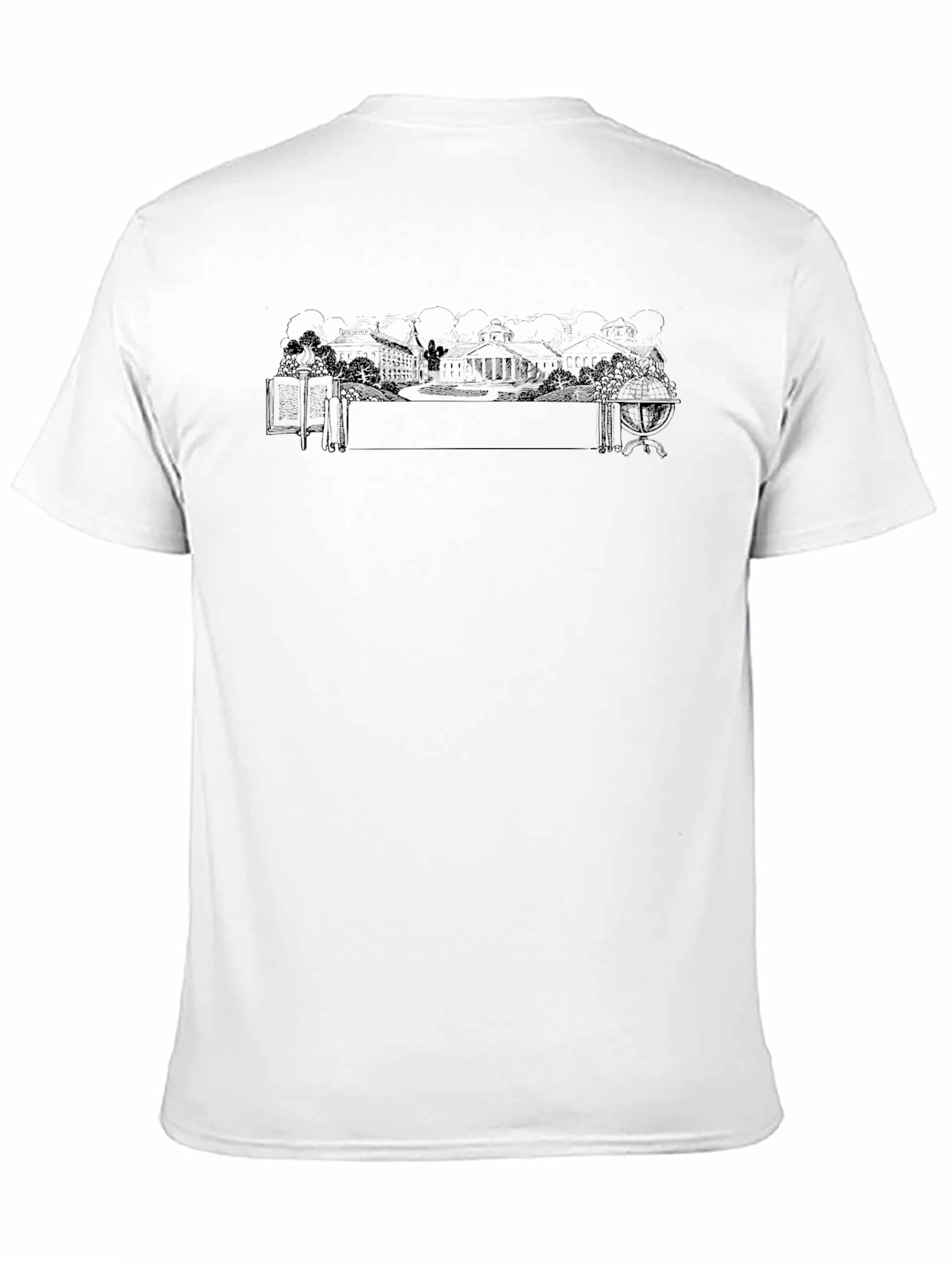 Mens Black Graphic T-Shirt - Scenic Design