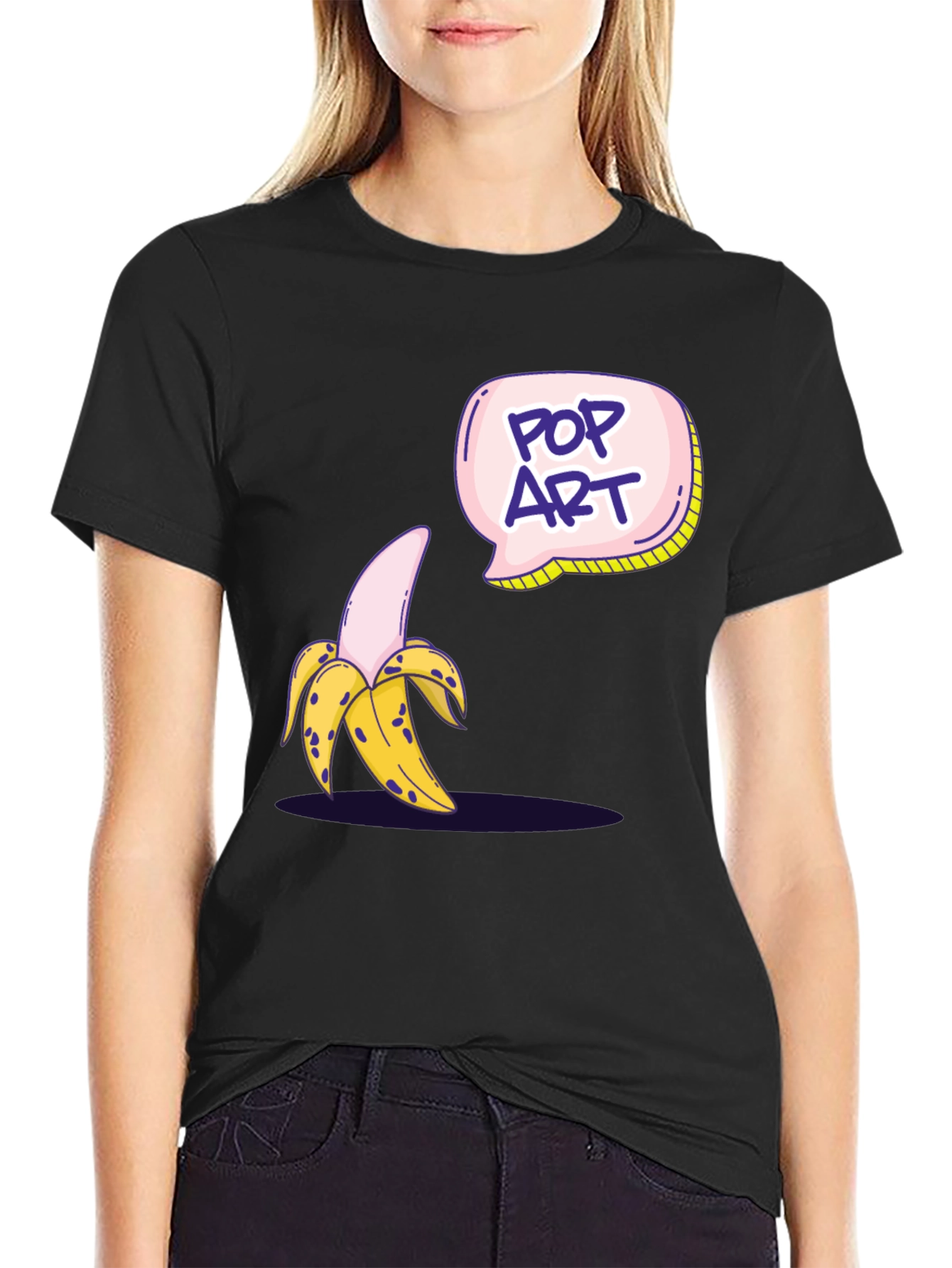 Pop Art Banana Graphic T-Shirt