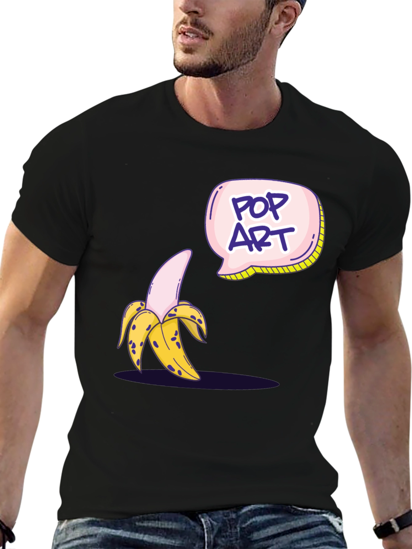 Pop Art Banana Graphic T-Shirt