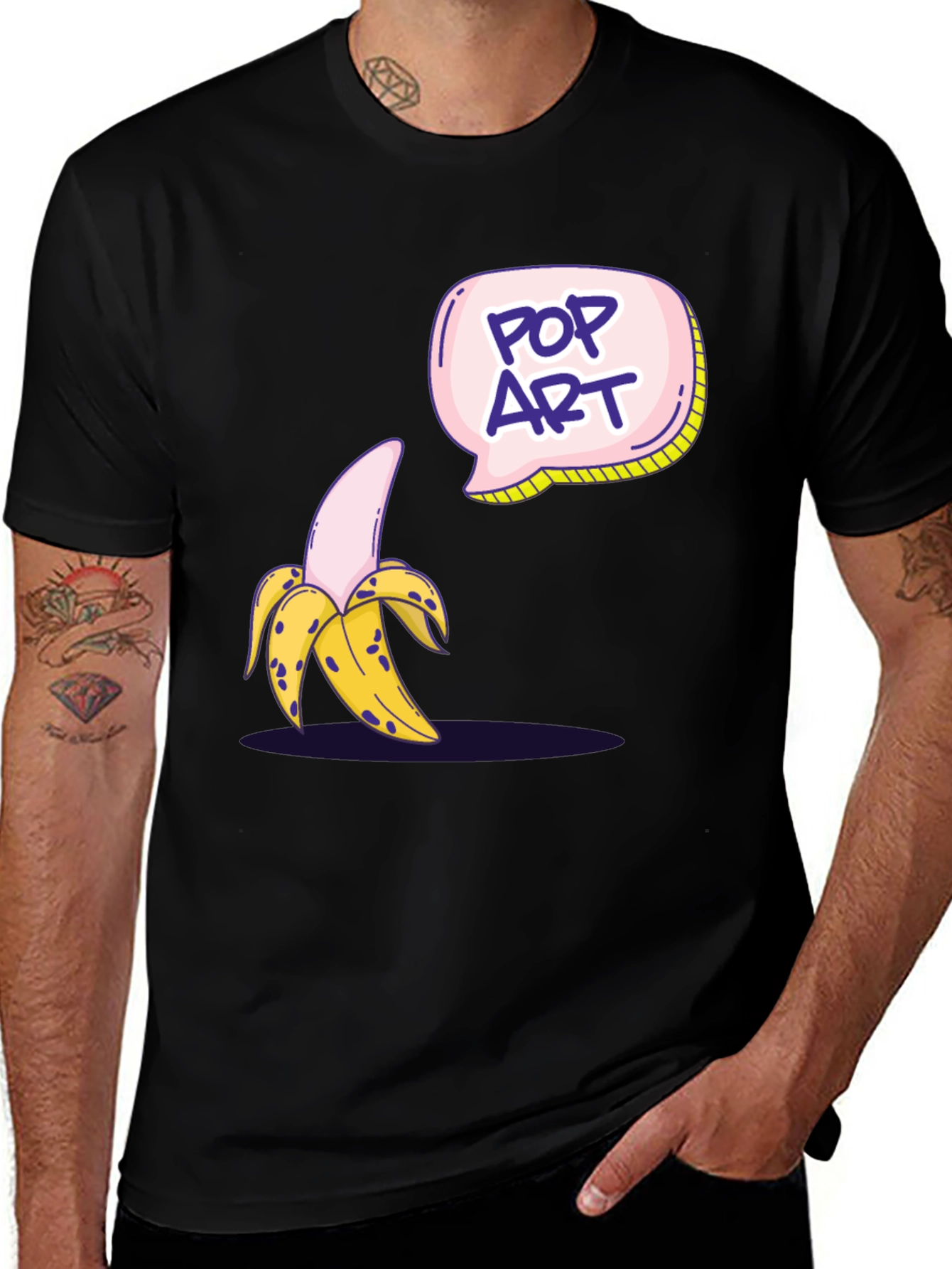 Pop Art Banana Graphic T-Shirt