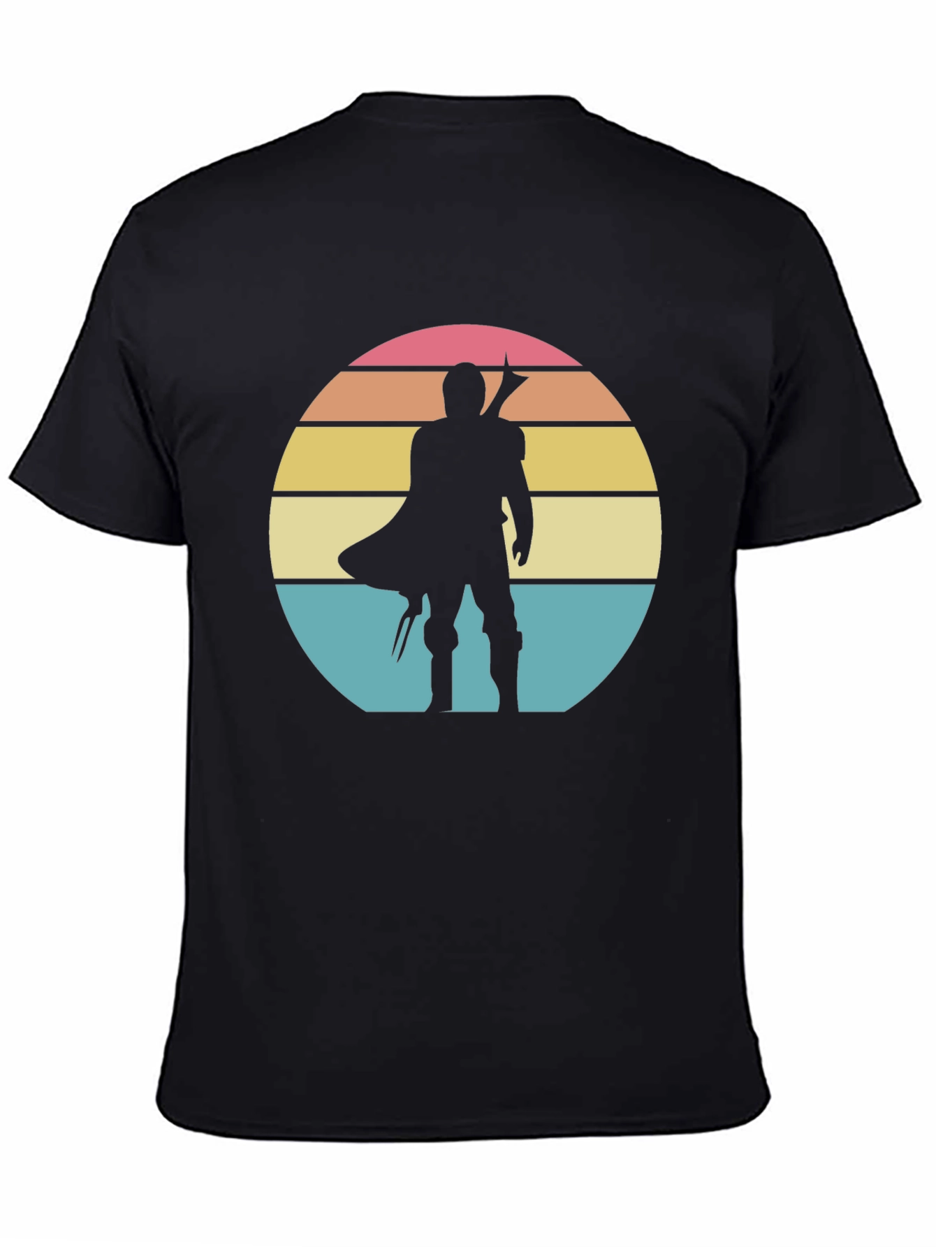 Retro Mandalorian Sunset T-Shirt - Black