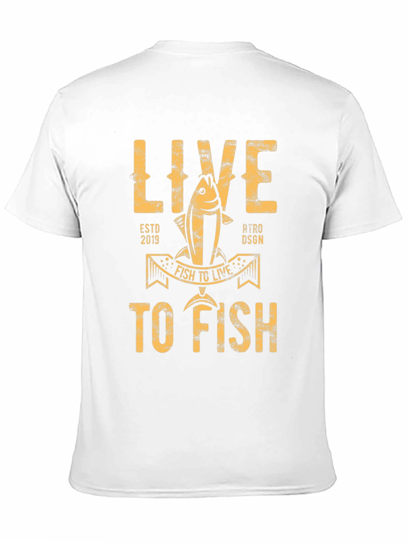 Live to Fish Graphic T-Shirt - Black Cotton Tee