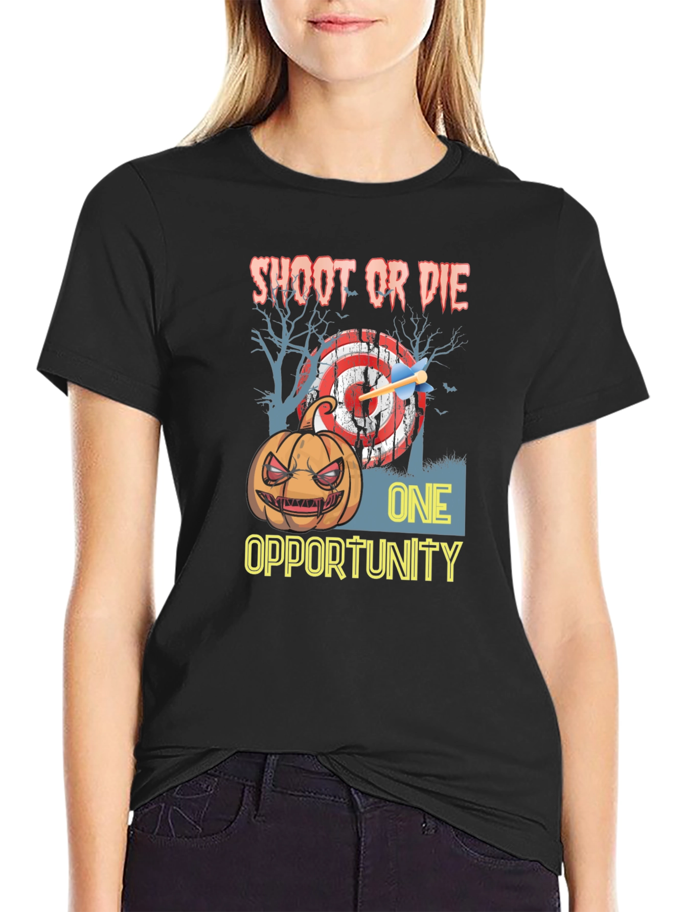 Shoot or Die One Opportunity Halloween T-Shirt