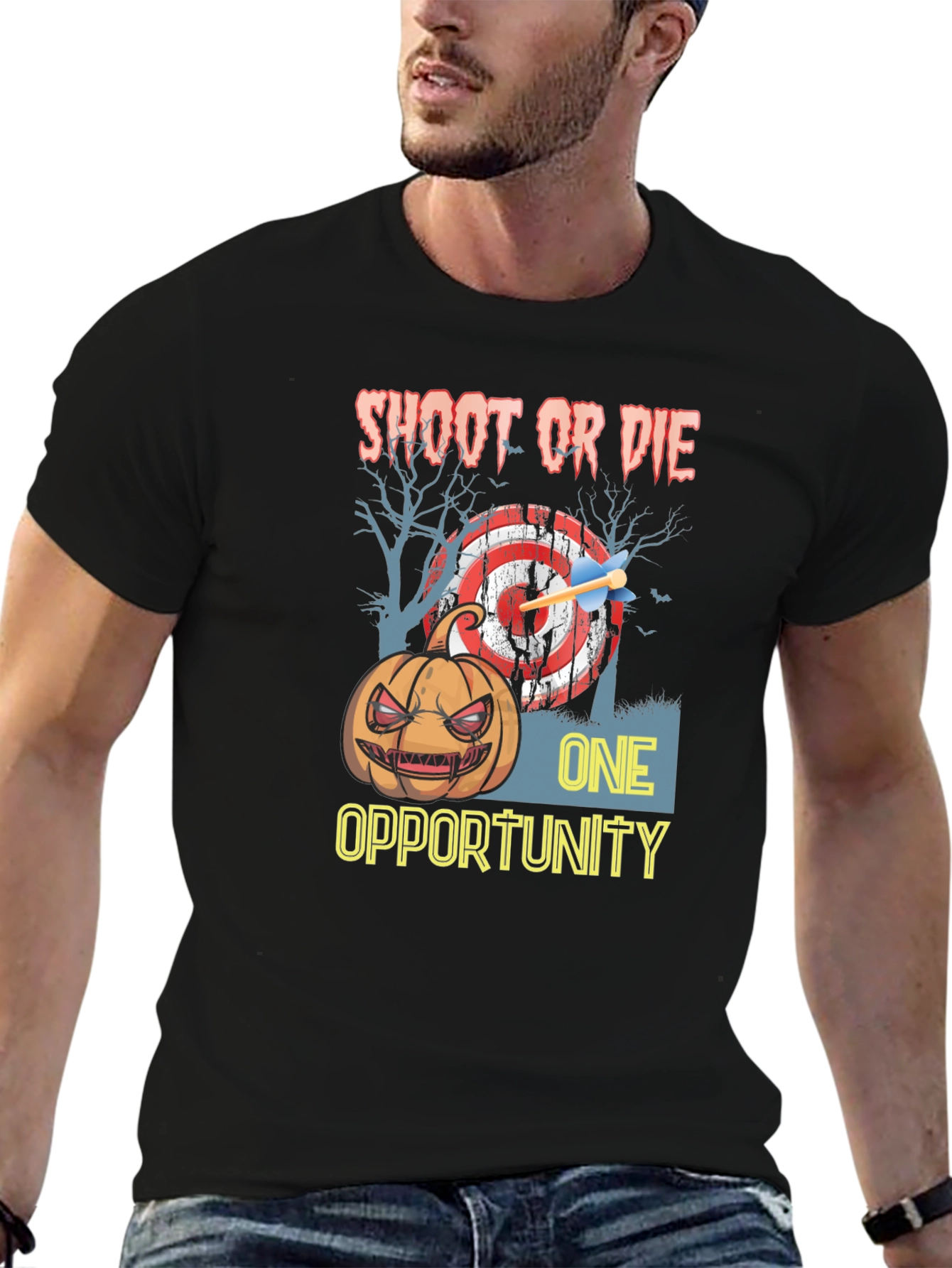 Shoot or Die One Opportunity Halloween T-Shirt