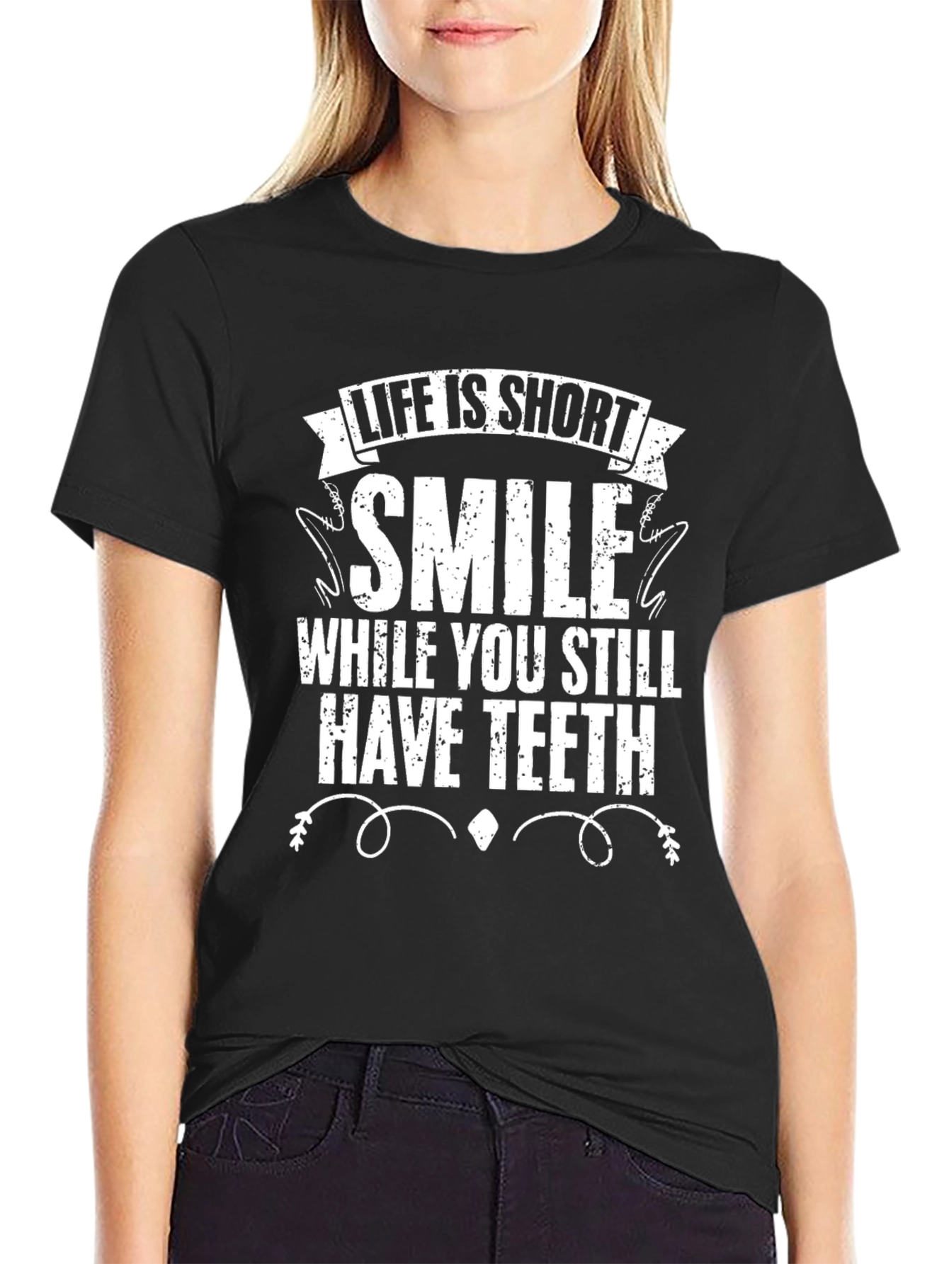Life is Short Smile Graphic Tee